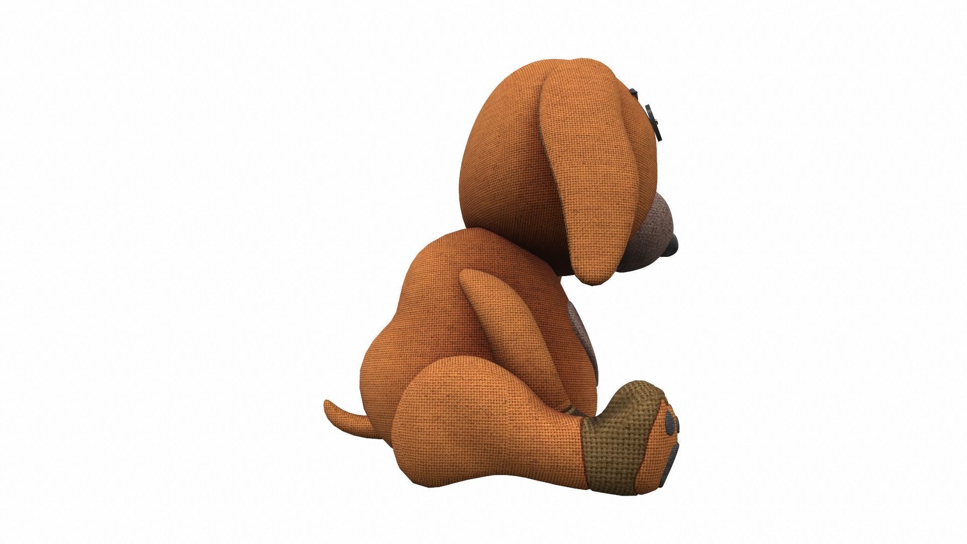 Plush toy dog 3 3D model_2