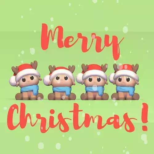 Xmas Reindeer Kit 3D print model