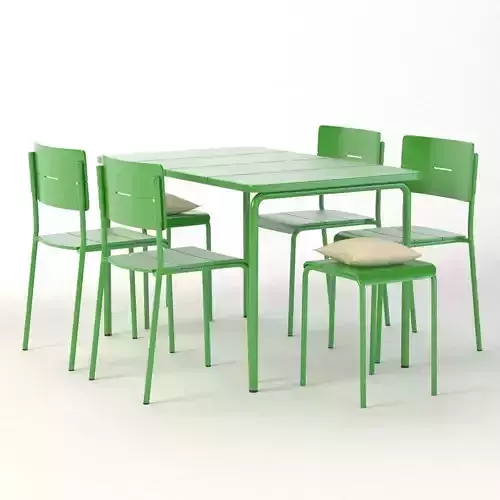 Ikea Vaddo Outdoor Chair Stool Table 3D model