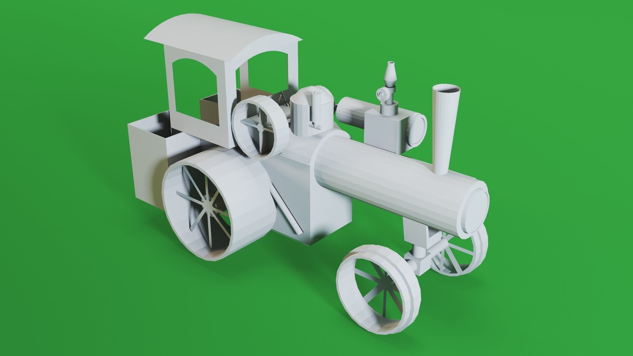 5- Steam Tractors- High detail 3d models Low-poly 3D model_4