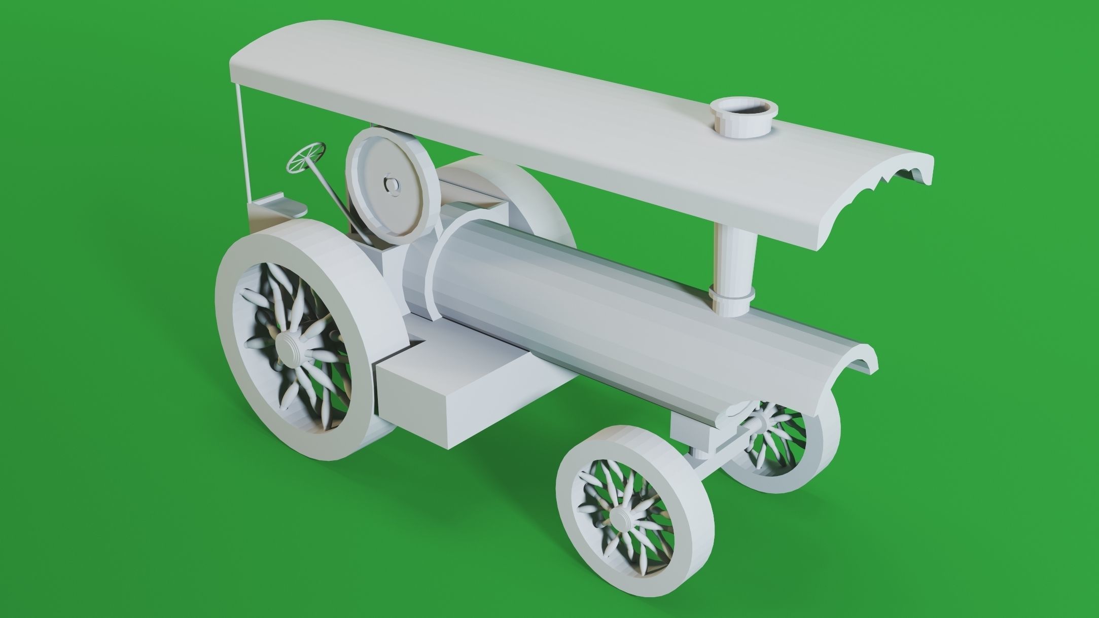 5- Steam Tractors- High detail 3d models Low-poly 3D model_10