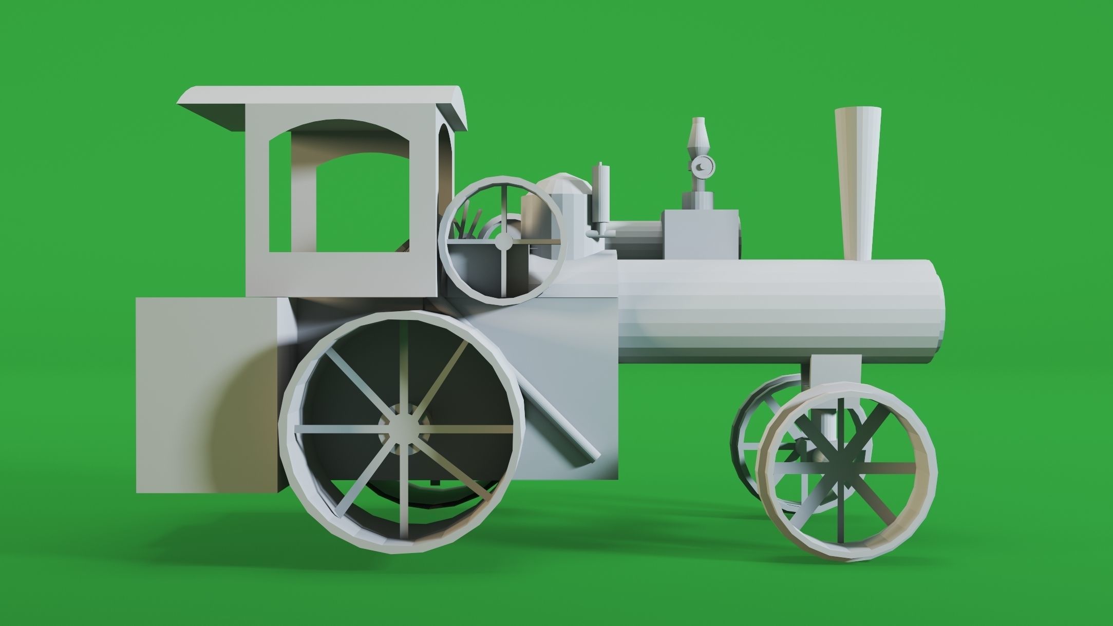 5- Steam Tractors- High detail 3d models Low-poly 3D model_3