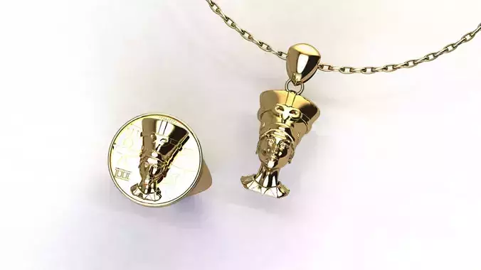 Pharaoh Ring and Pendant Set S 17 
