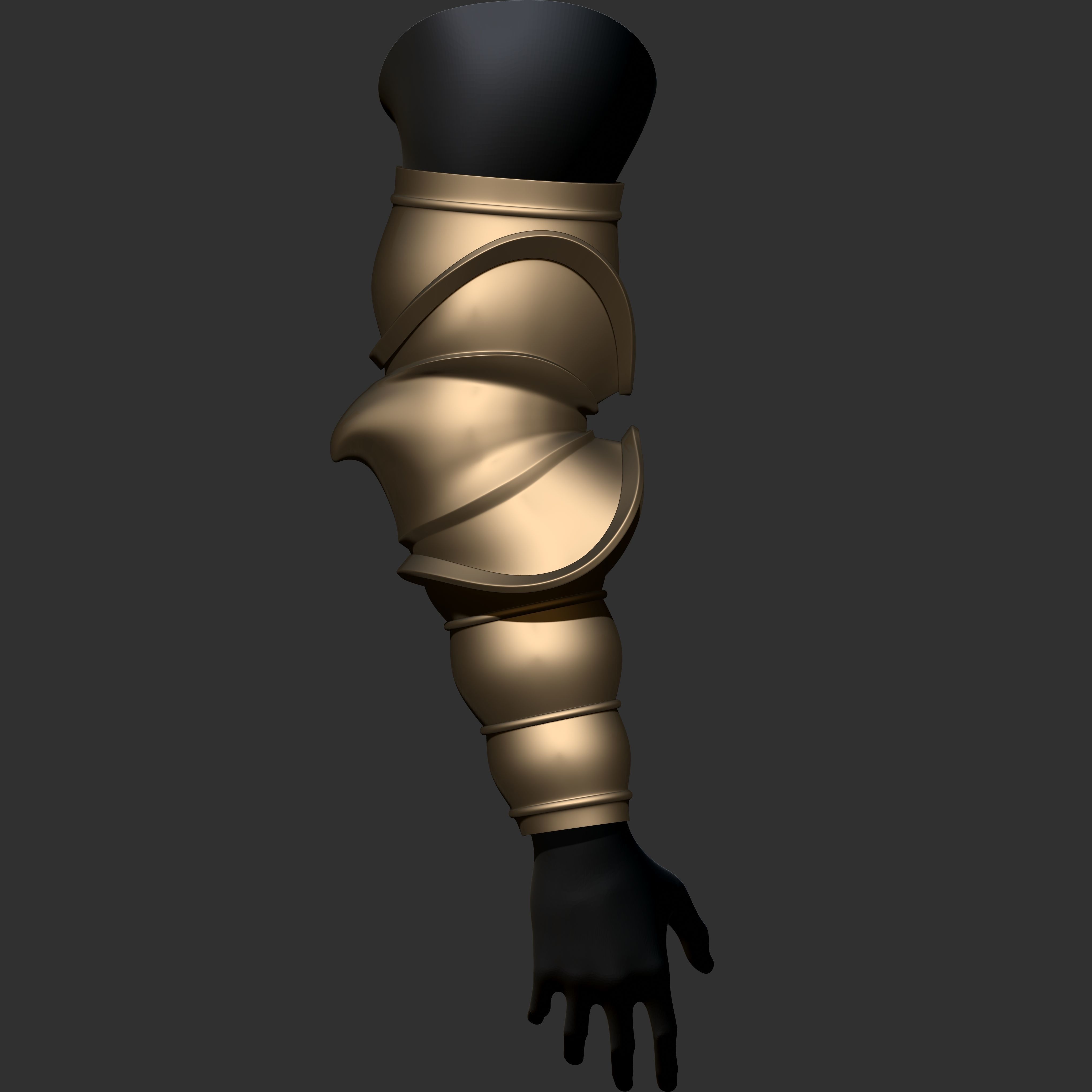 Vambrace Highpoly and Lowpoly With UVs Vol 1 Low-poly 3D model_10