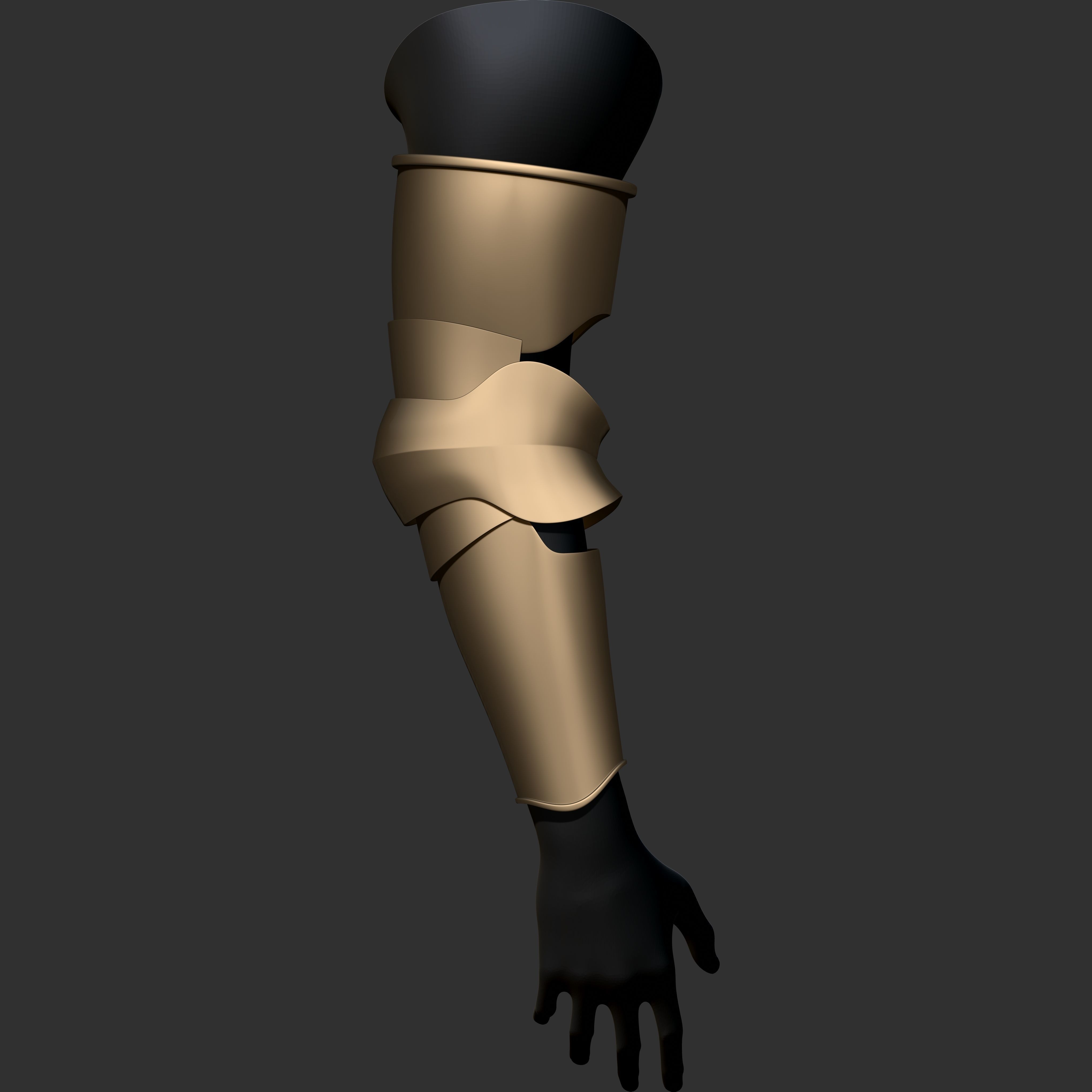 Vambrace Highpoly and Lowpoly With UVs Vol 1 Low-poly 3D model_8
