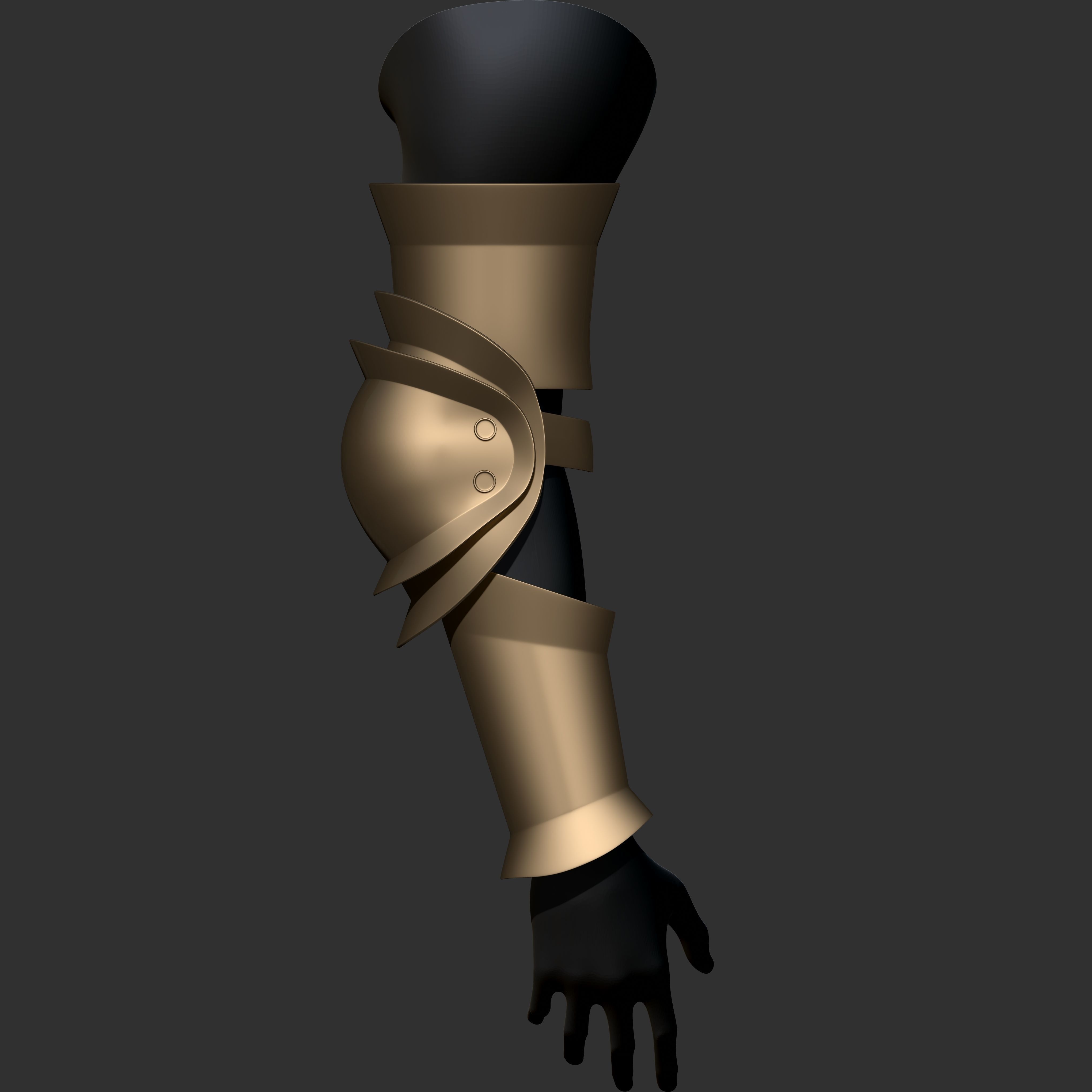 Vambrace Highpoly and Lowpoly With UVs Vol 1 Low-poly 3D model_12