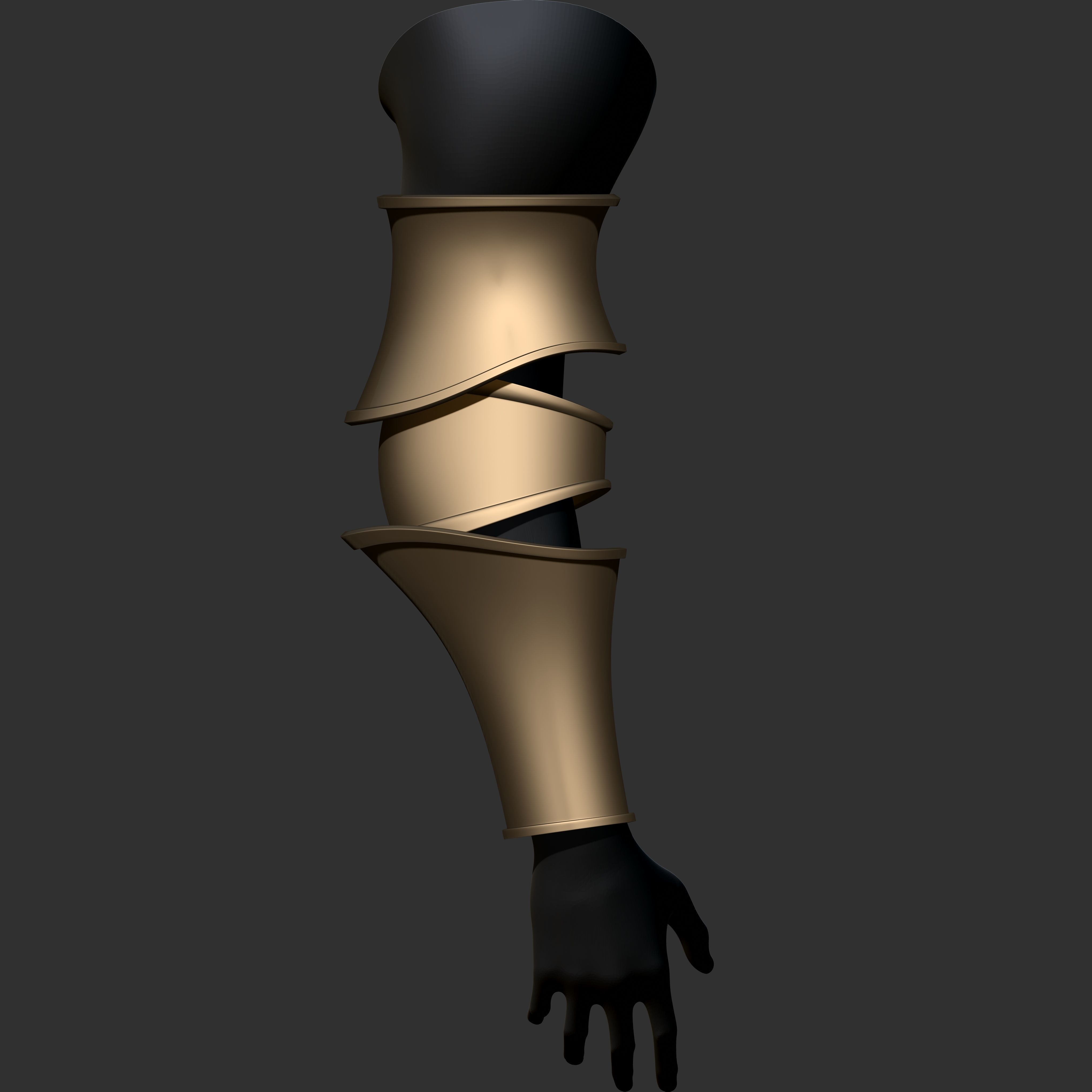 Vambrace Highpoly and Lowpoly With UVs Vol 1 Low-poly 3D model_14