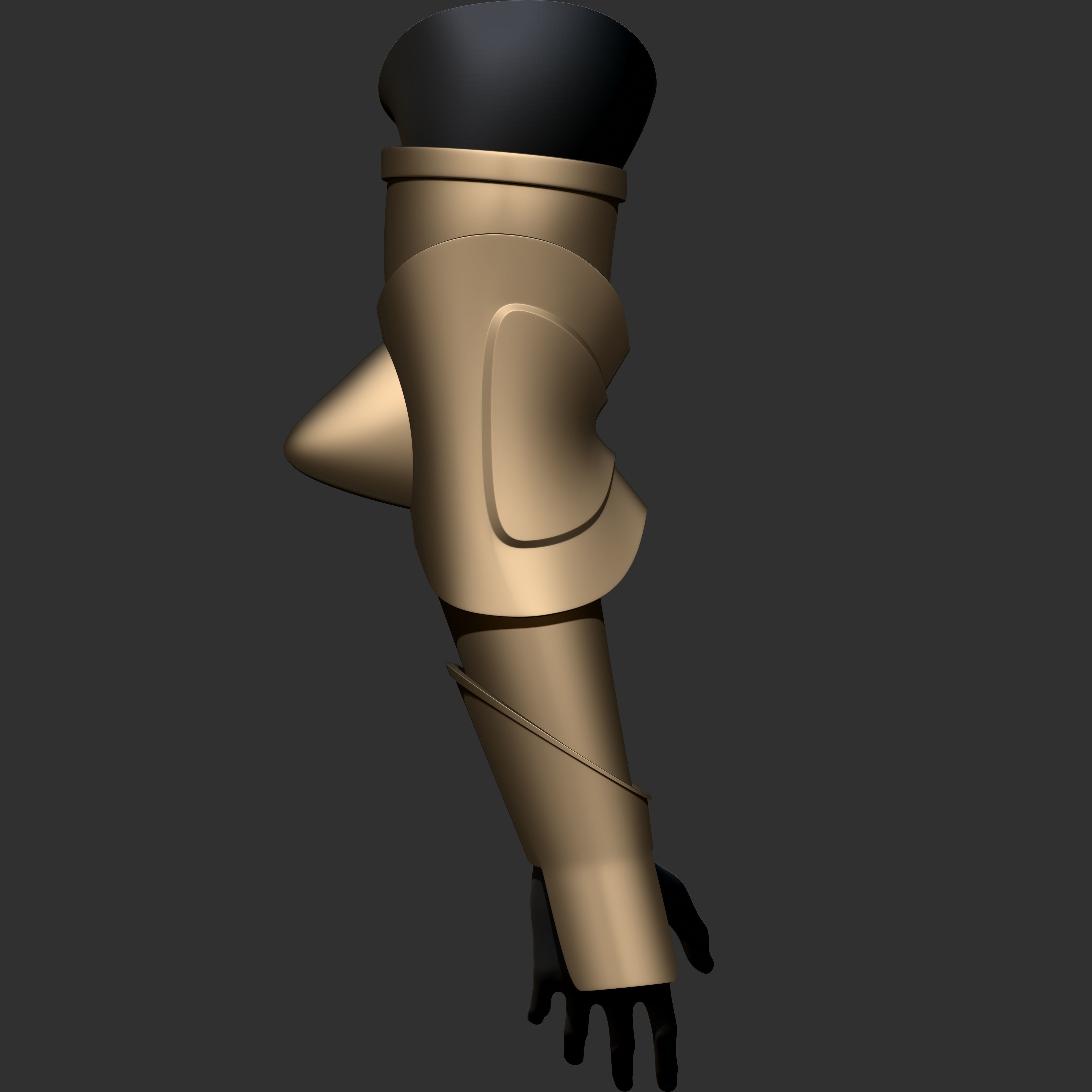 Vambrace Highpoly and Lowpoly With UVs Vol 1 Low-poly 3D model_16