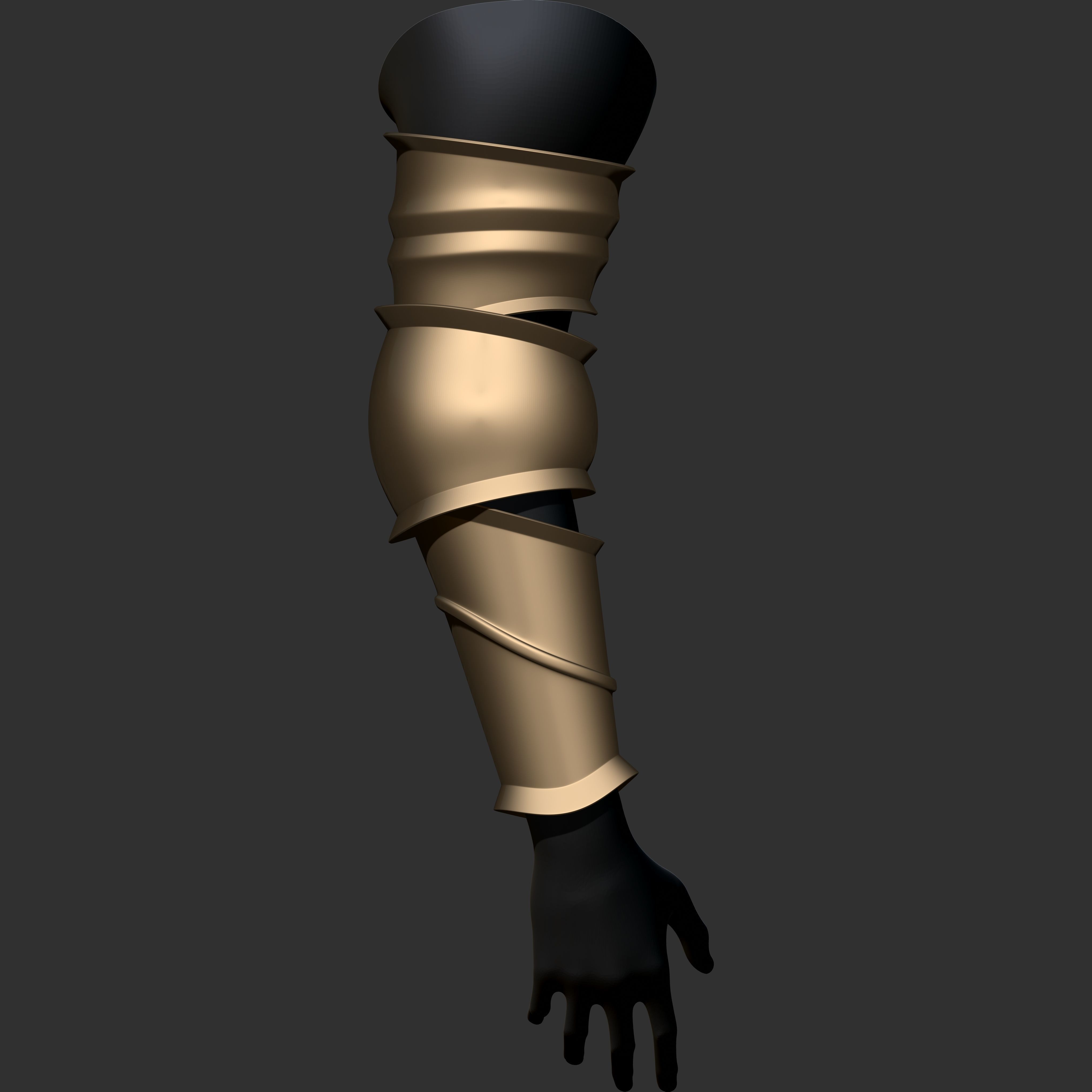 Vambrace Highpoly and Lowpoly With UVs Vol 1 Low-poly 3D model_18