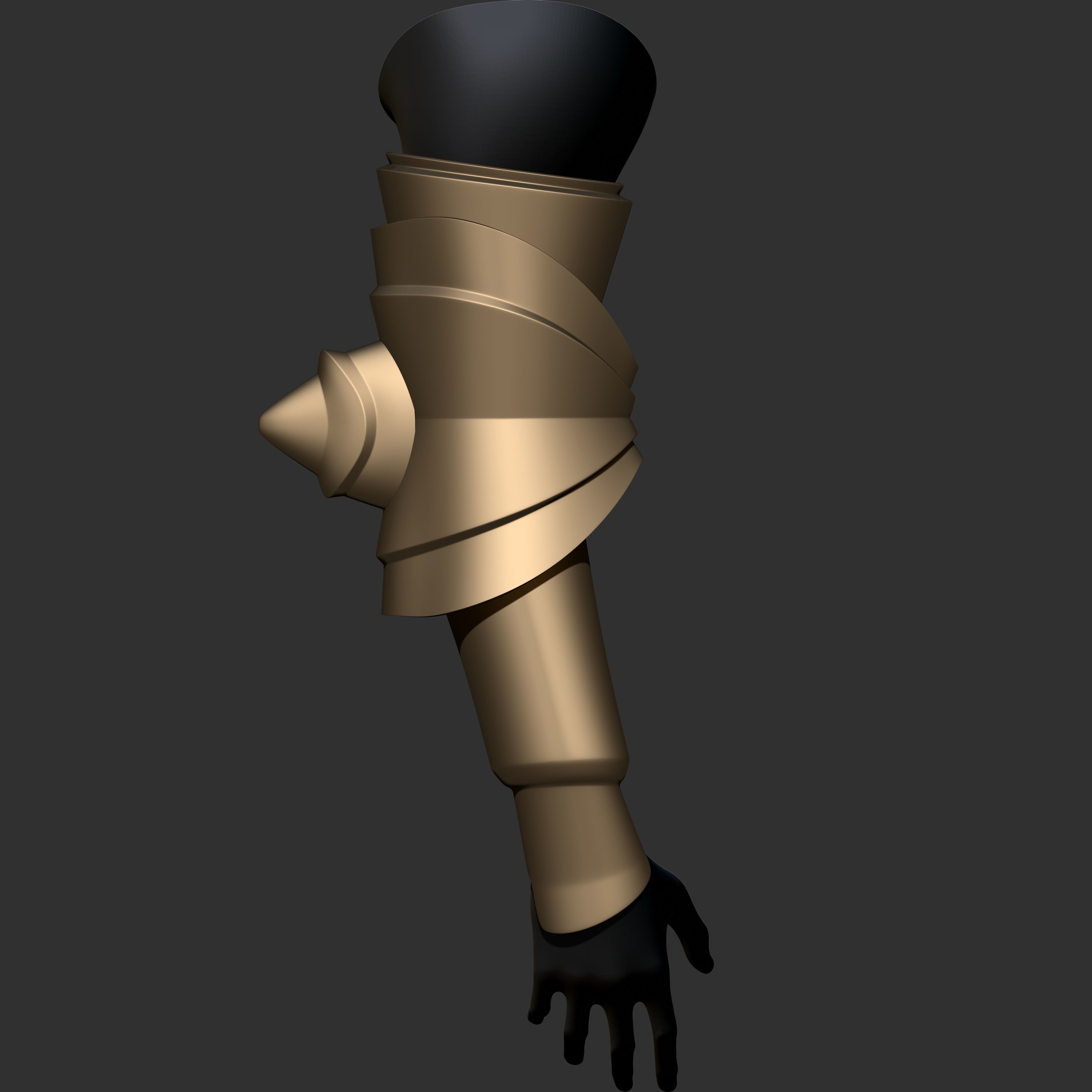 Vambrace Highpoly and Lowpoly With UVs Vol 1 Low-poly 3D model_17