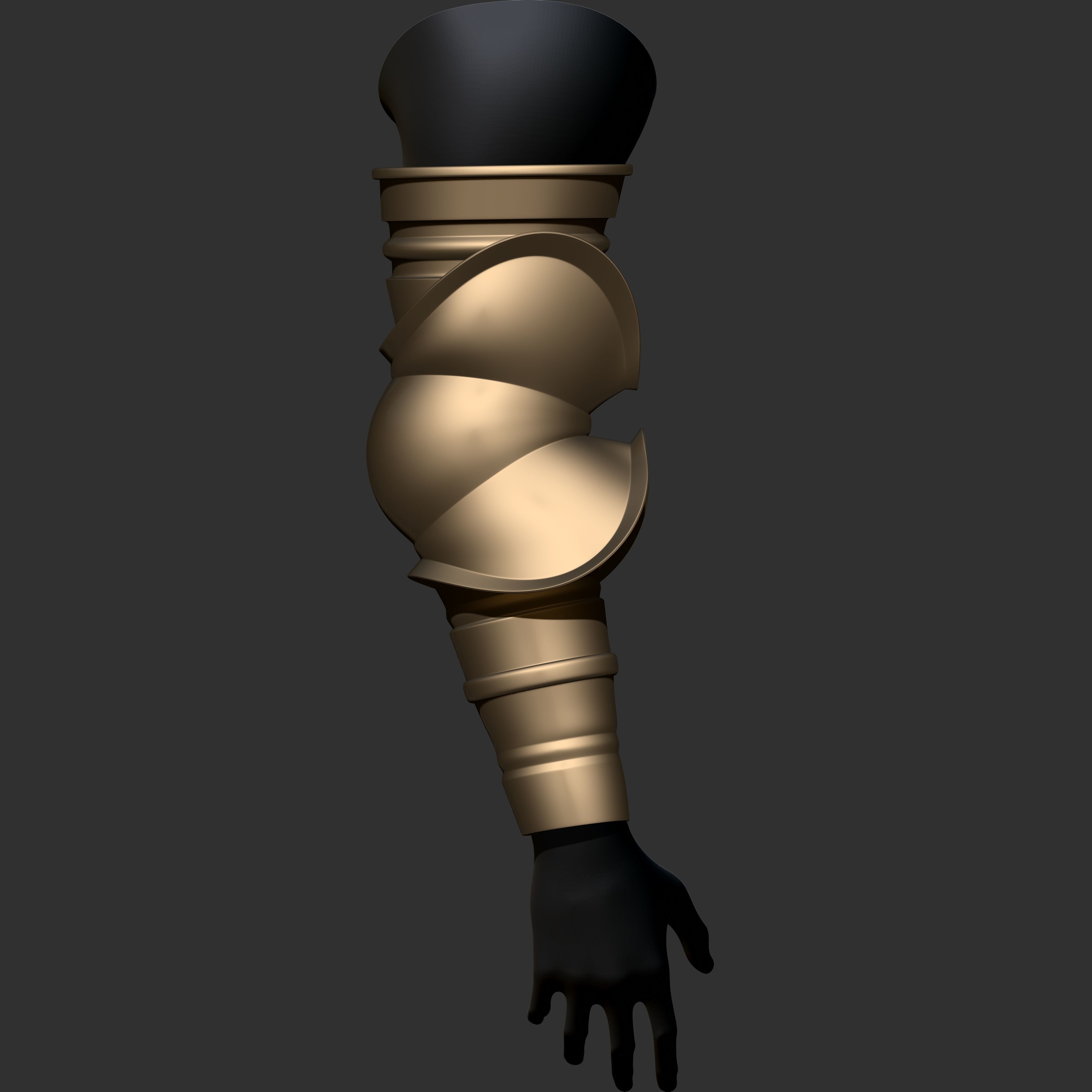 Vambrace Highpoly and Lowpoly With UVs Vol 1 Low-poly 3D model_15