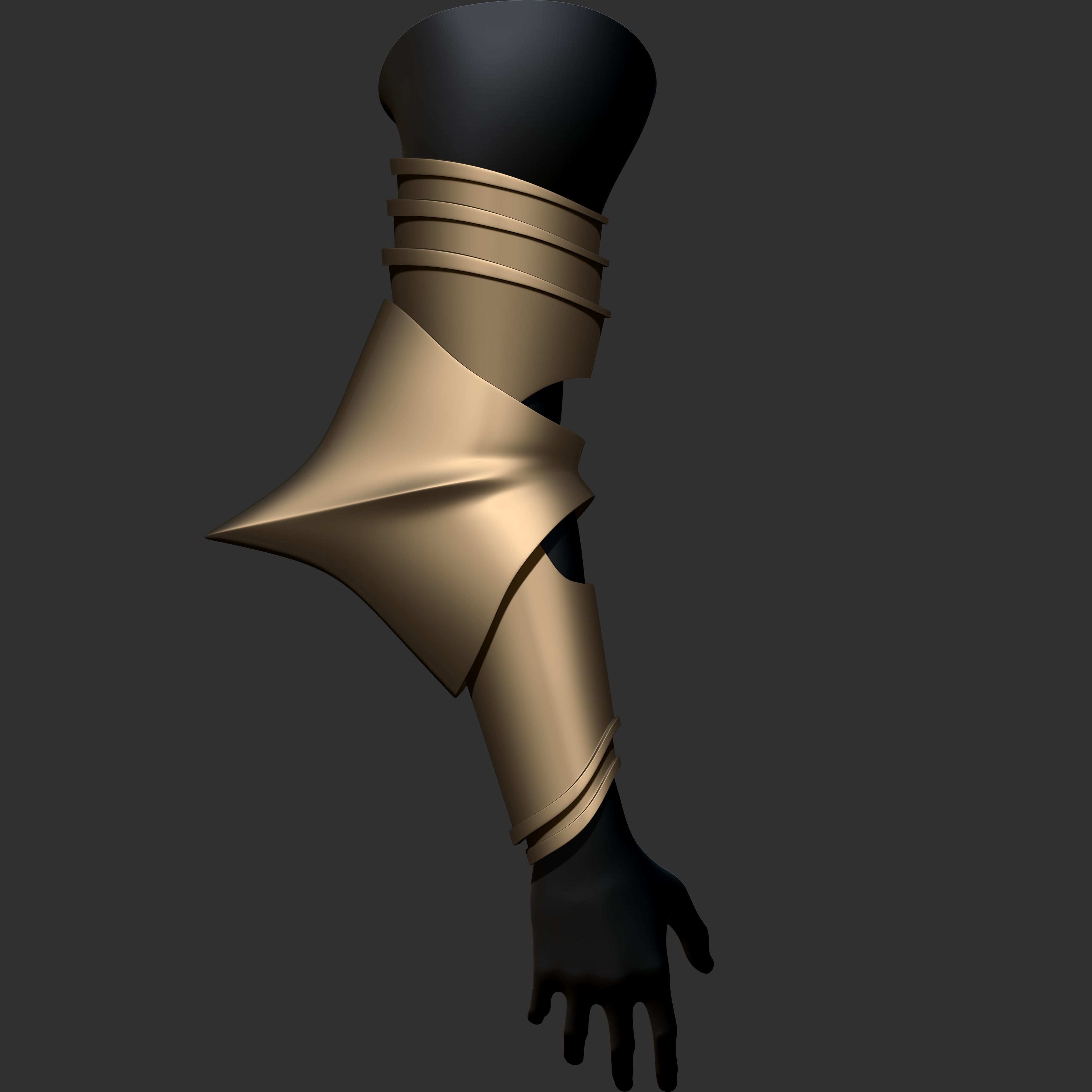 Vambrace Highpoly and Lowpoly With UVs Vol 1 Low-poly 3D model_21