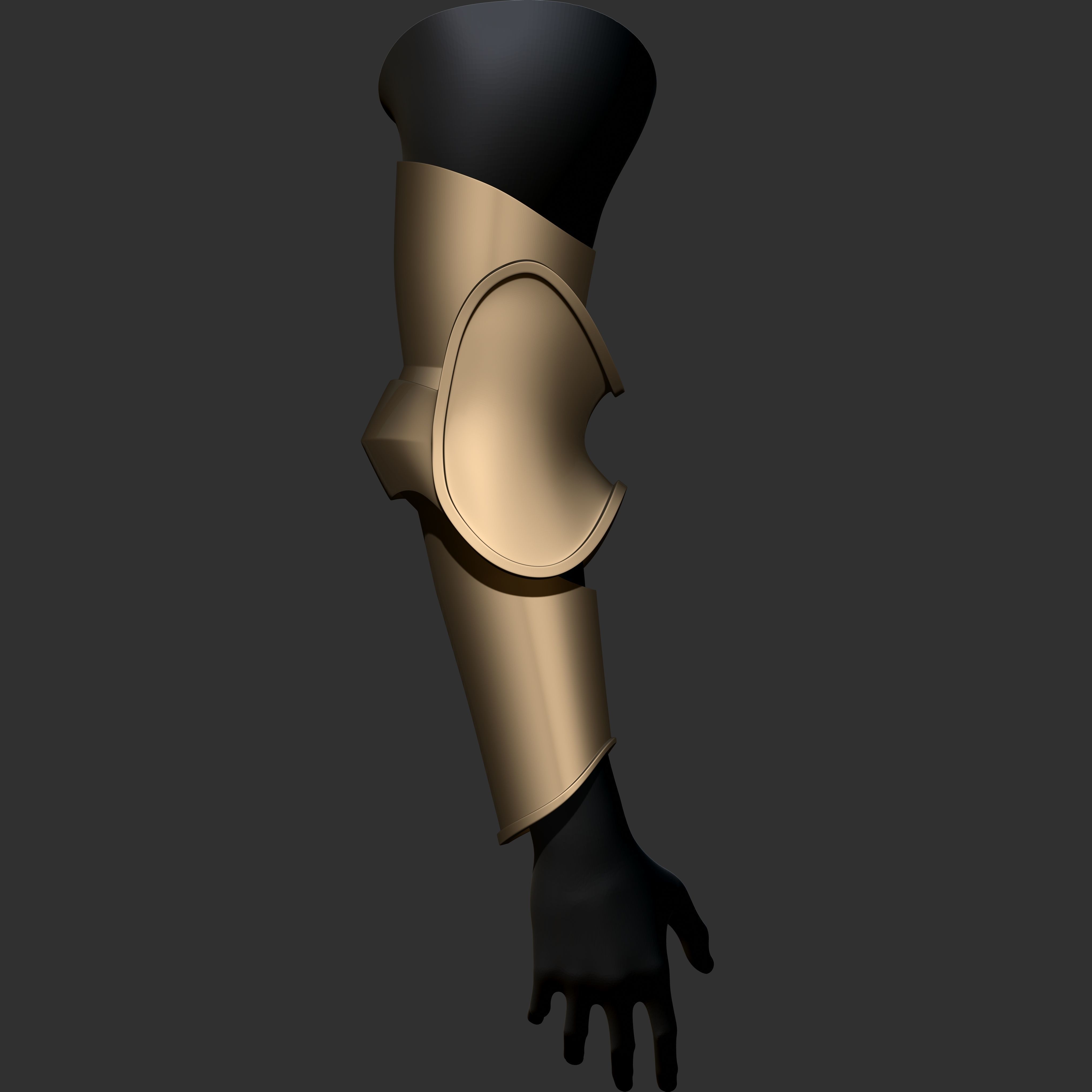 Vambrace Highpoly and Lowpoly With UVs Vol 1 Low-poly 3D model_20