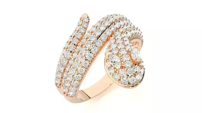 Snake Diamond Ring 3dm stl renders details 3D print model
