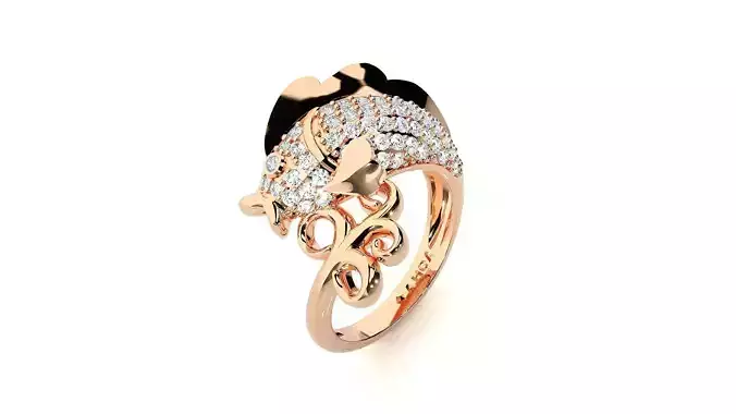 Fish Diamond Ring 3dm stl renders details 3D print model Fish Diamond Ring 3dm stl renders details 3D print model