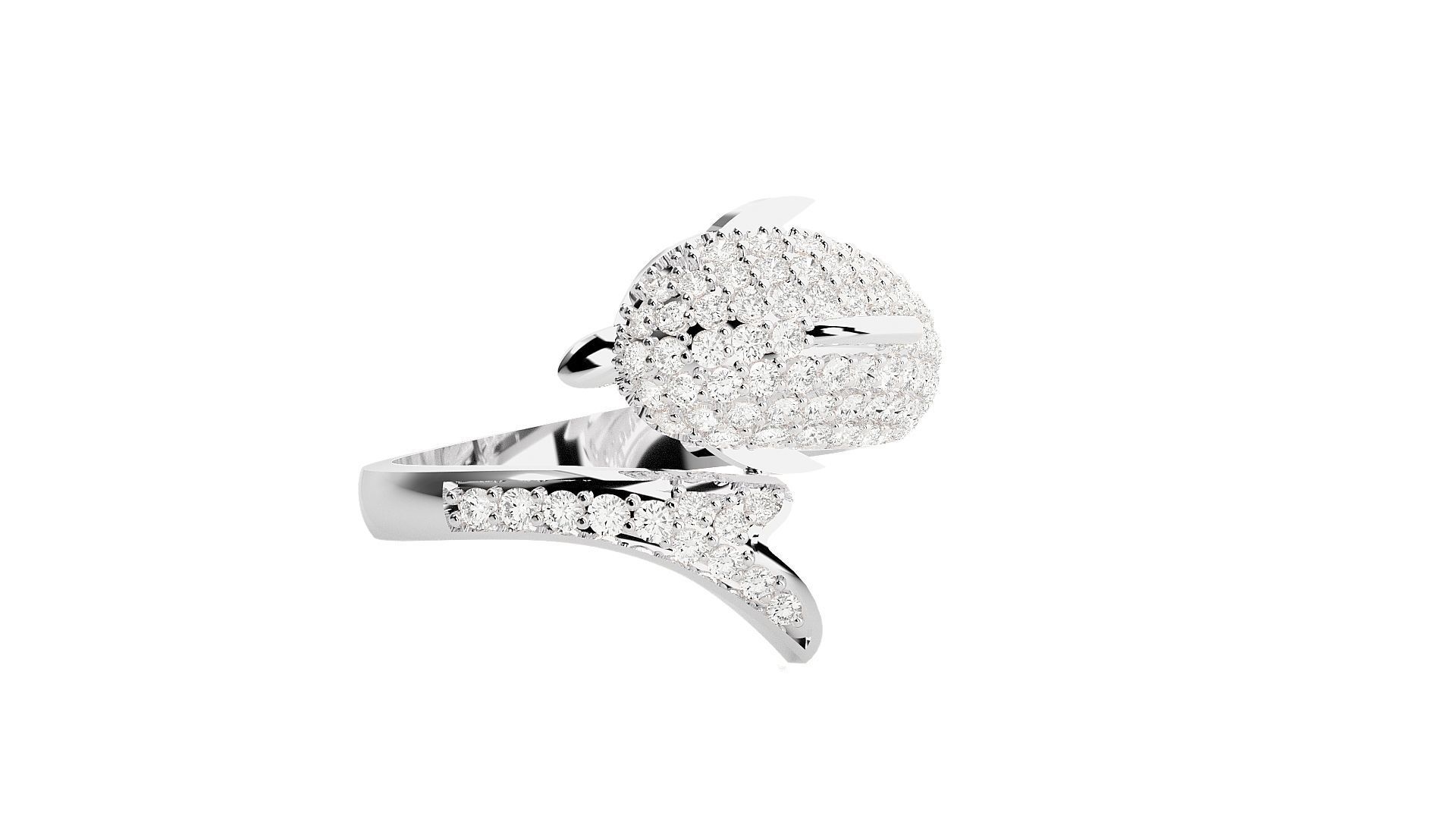 Dolphin Diamond Ring 3dm stl renders details 3D print model_4