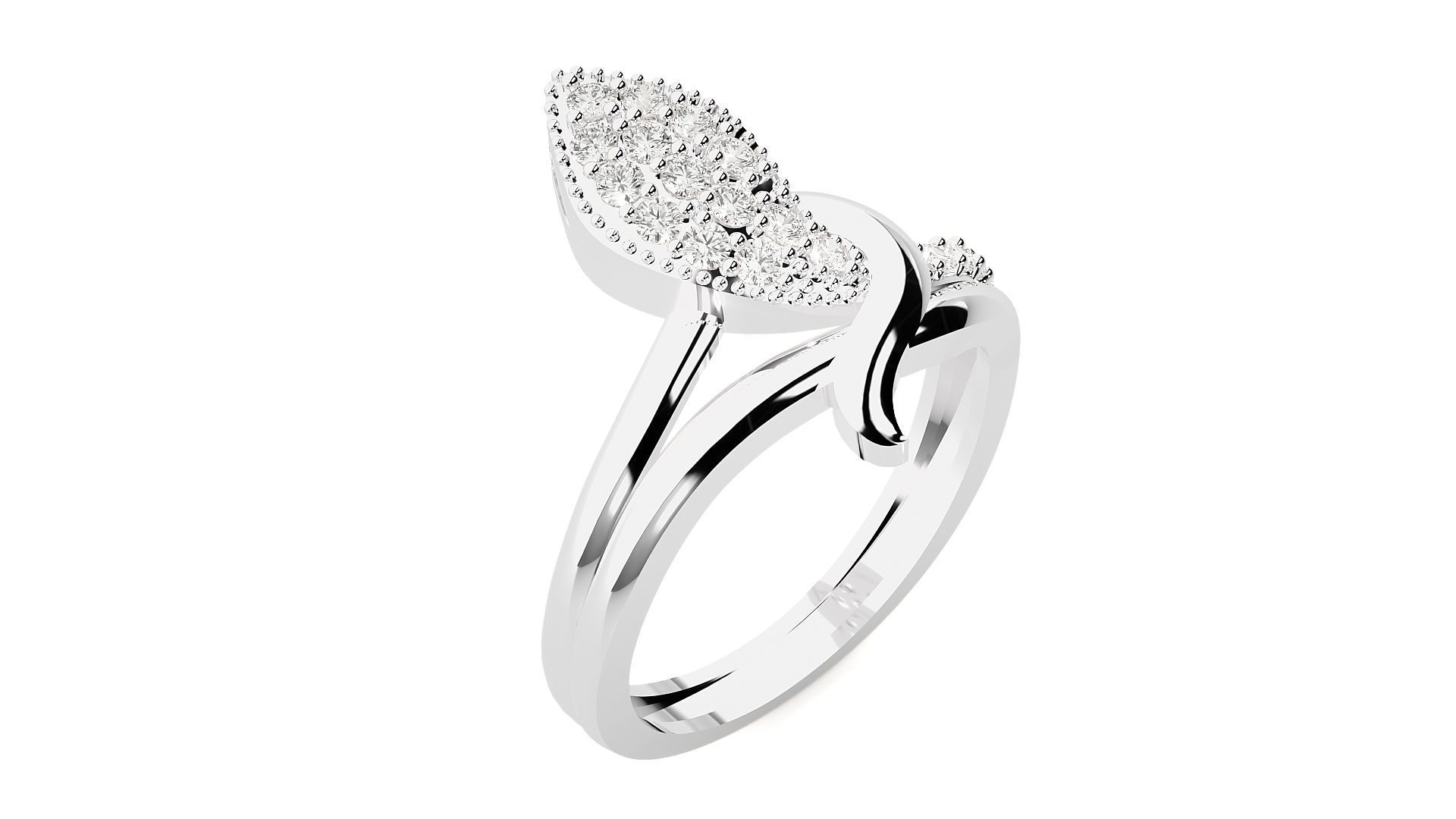 Snake Diamond Ring 3dm stl renders details 3D print model_5