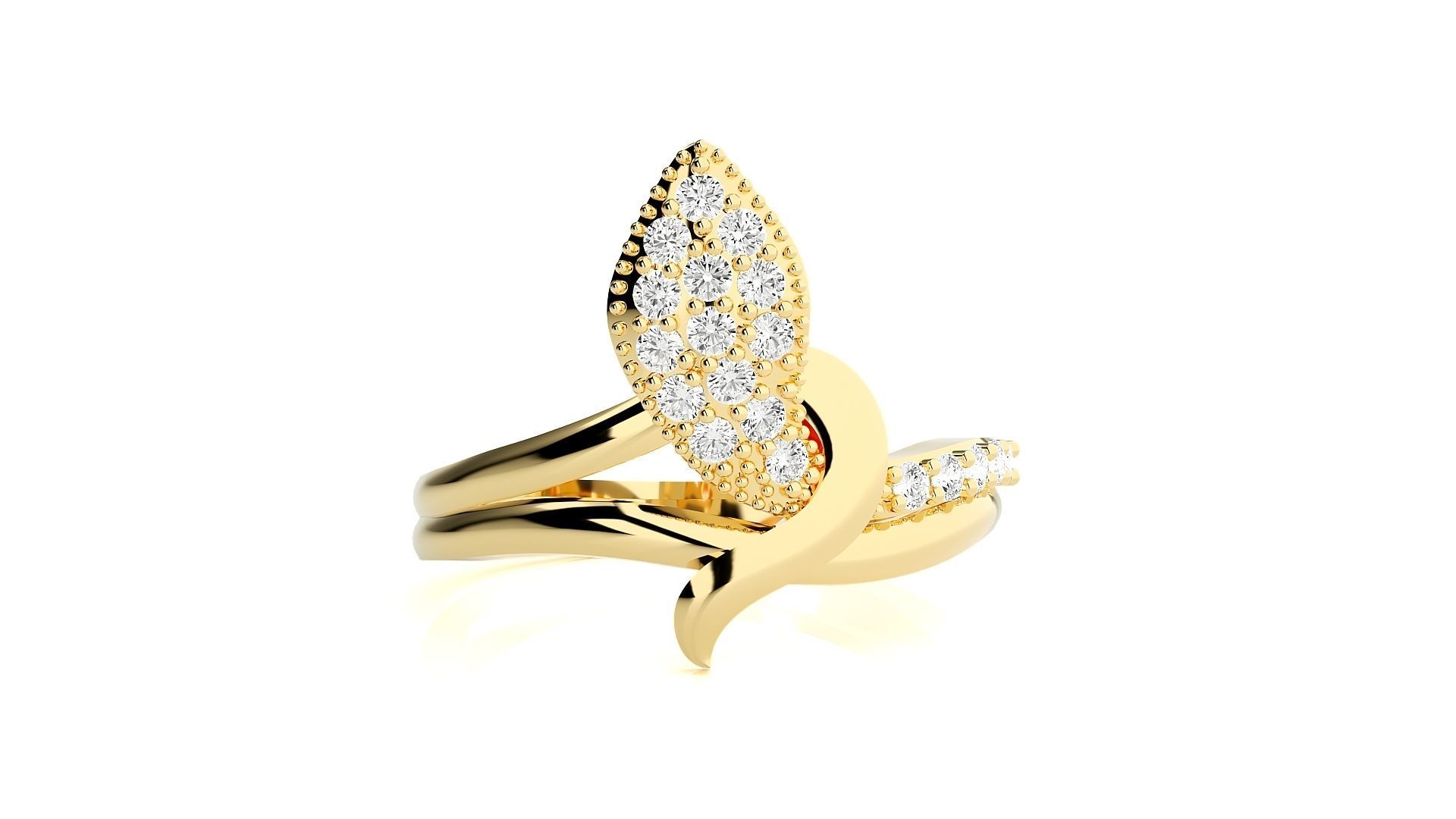 Snake Diamond Ring 3dm stl renders details 3D print model_6