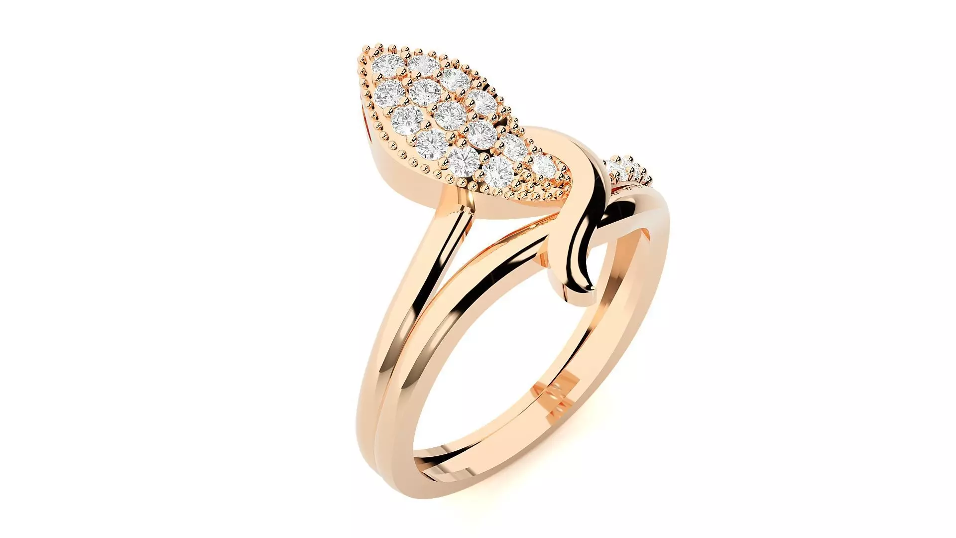 Snake Diamond Ring 3dm stl renders details 3D print model_0