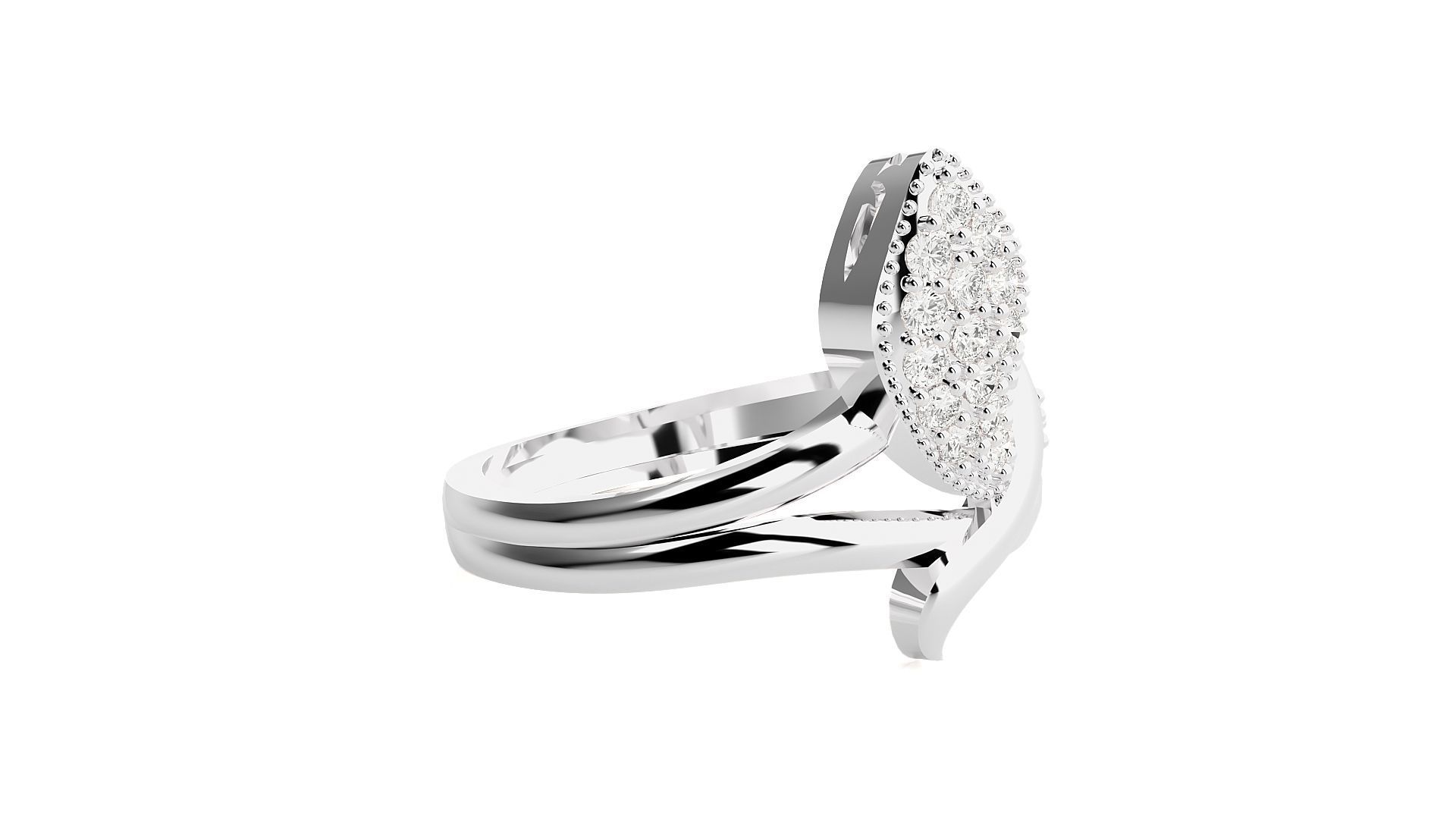 Snake Diamond Ring 3dm stl renders details 3D print model_4