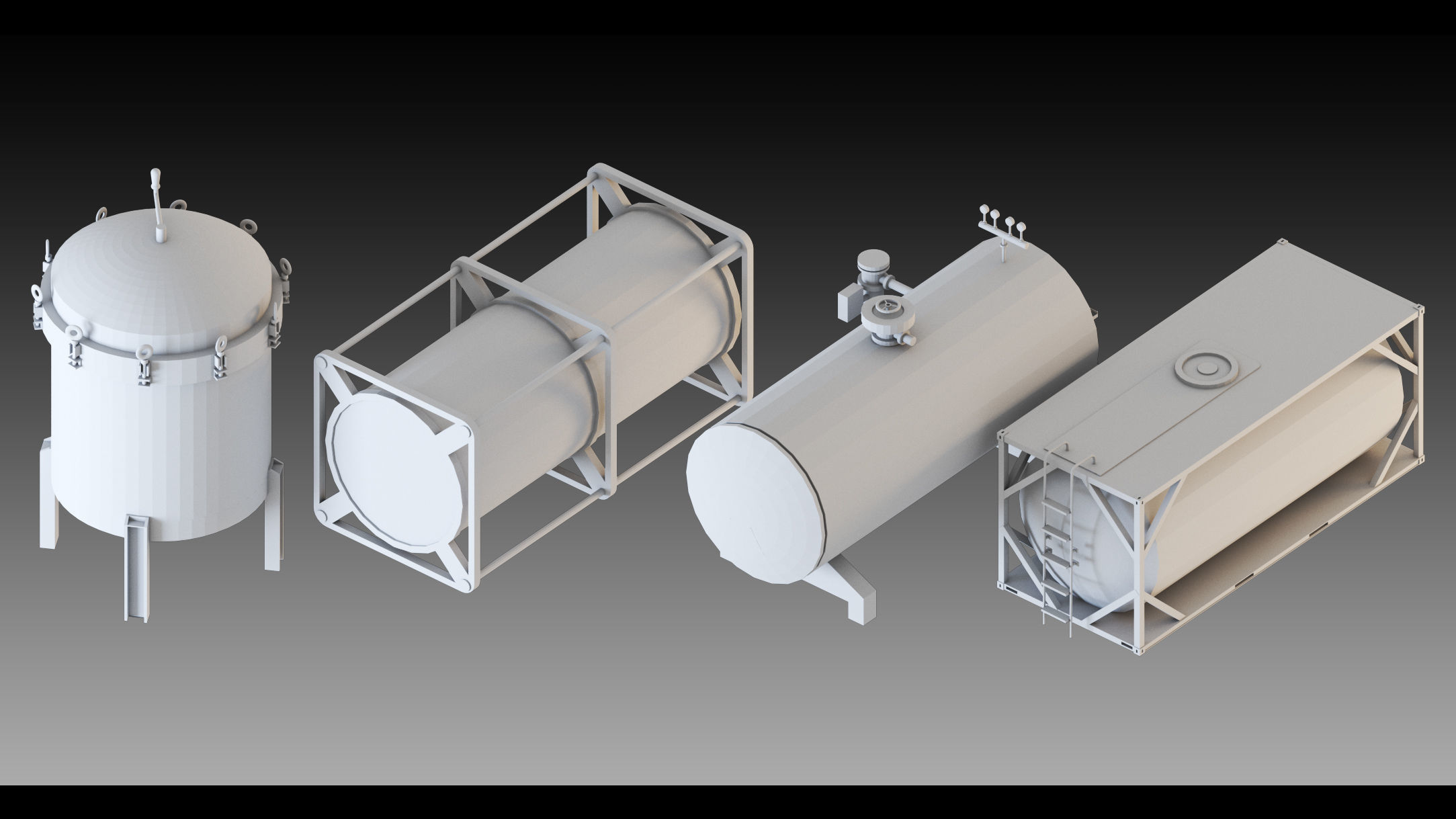 33- Water Storage Tanks- High detail 3d models Low-poly 3D model_10