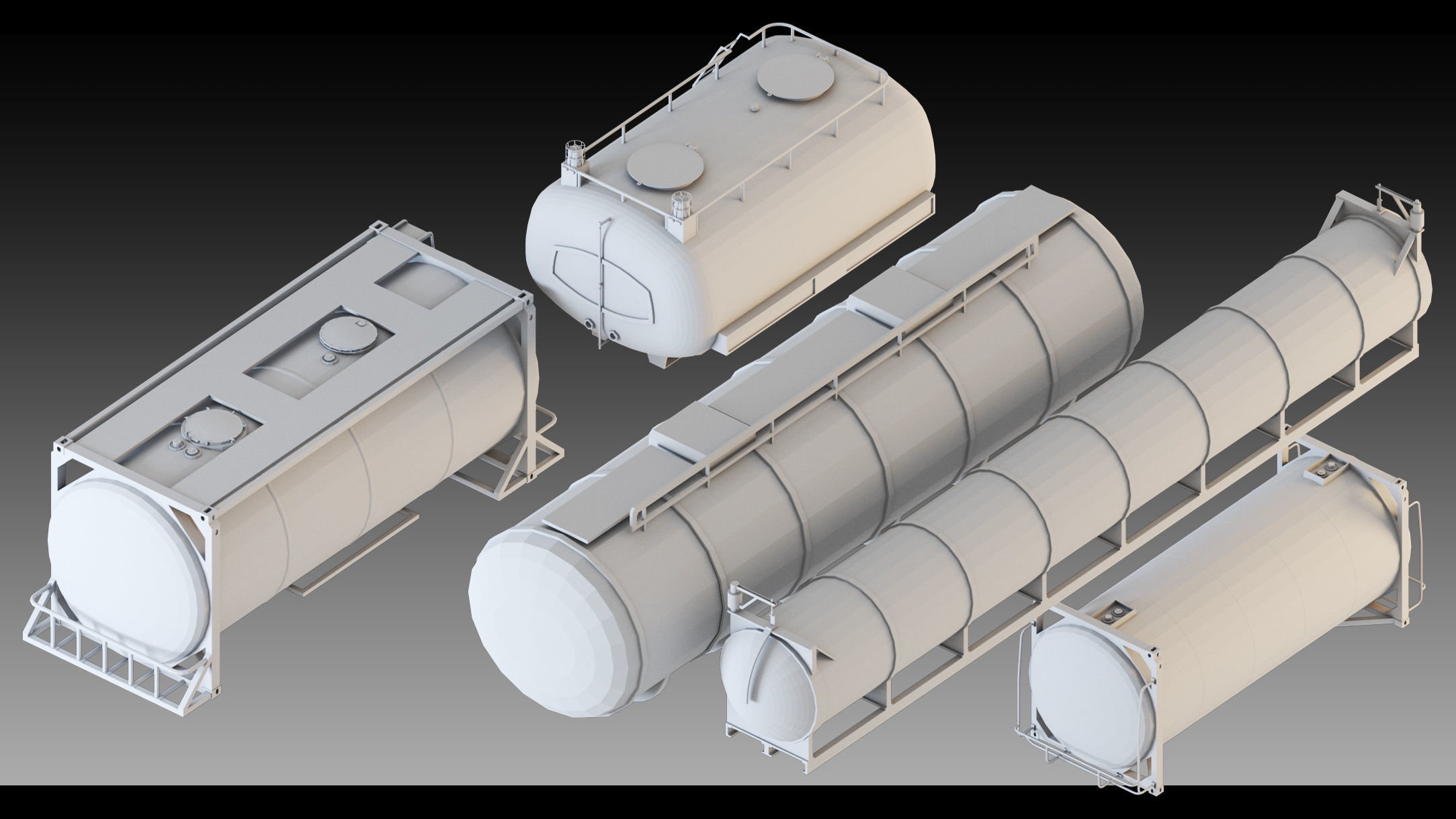 33- Water Storage Tanks- High detail 3d models Low-poly 3D model_2
