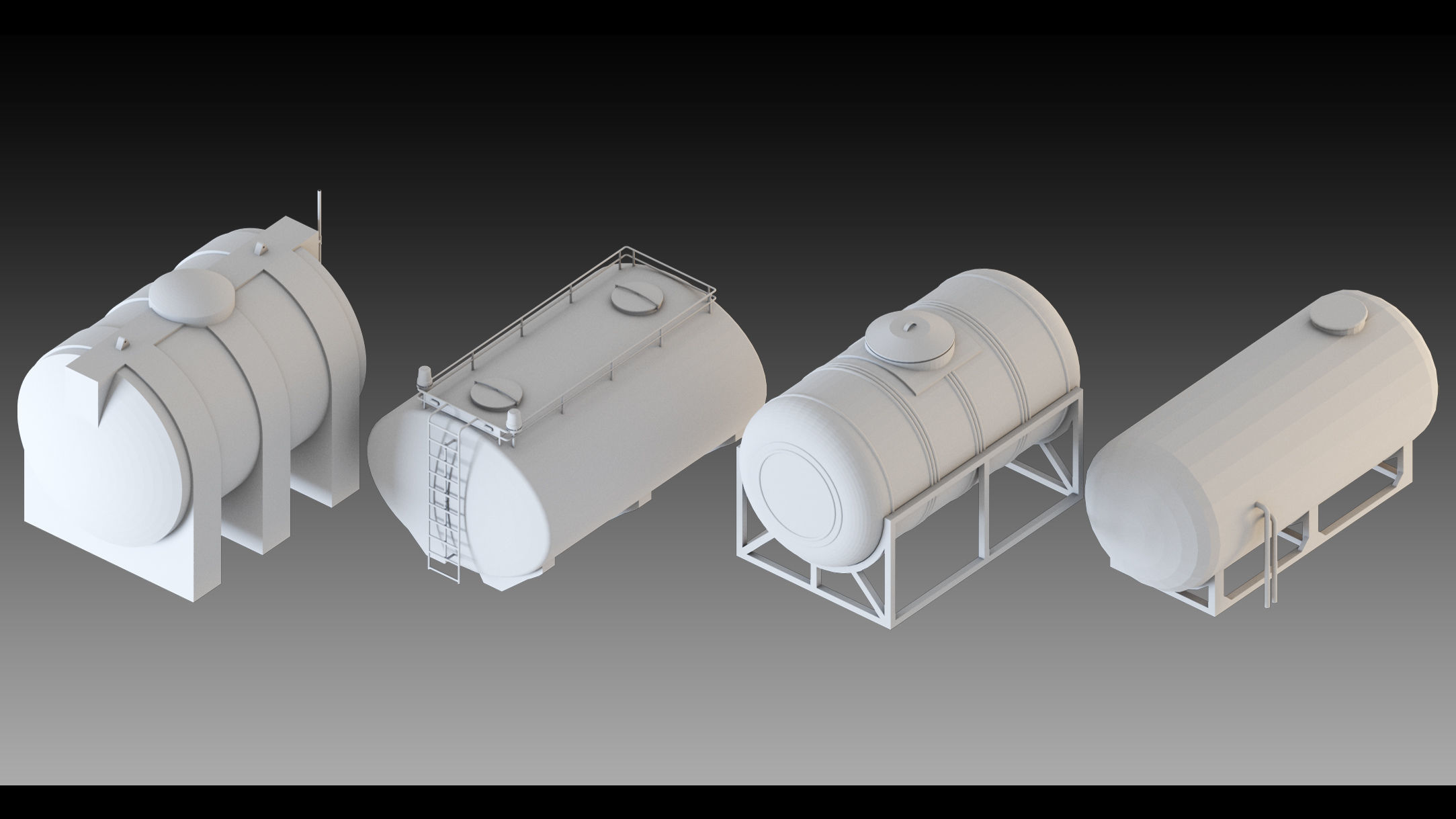 33- Water Storage Tanks- High detail 3d models Low-poly 3D model_9