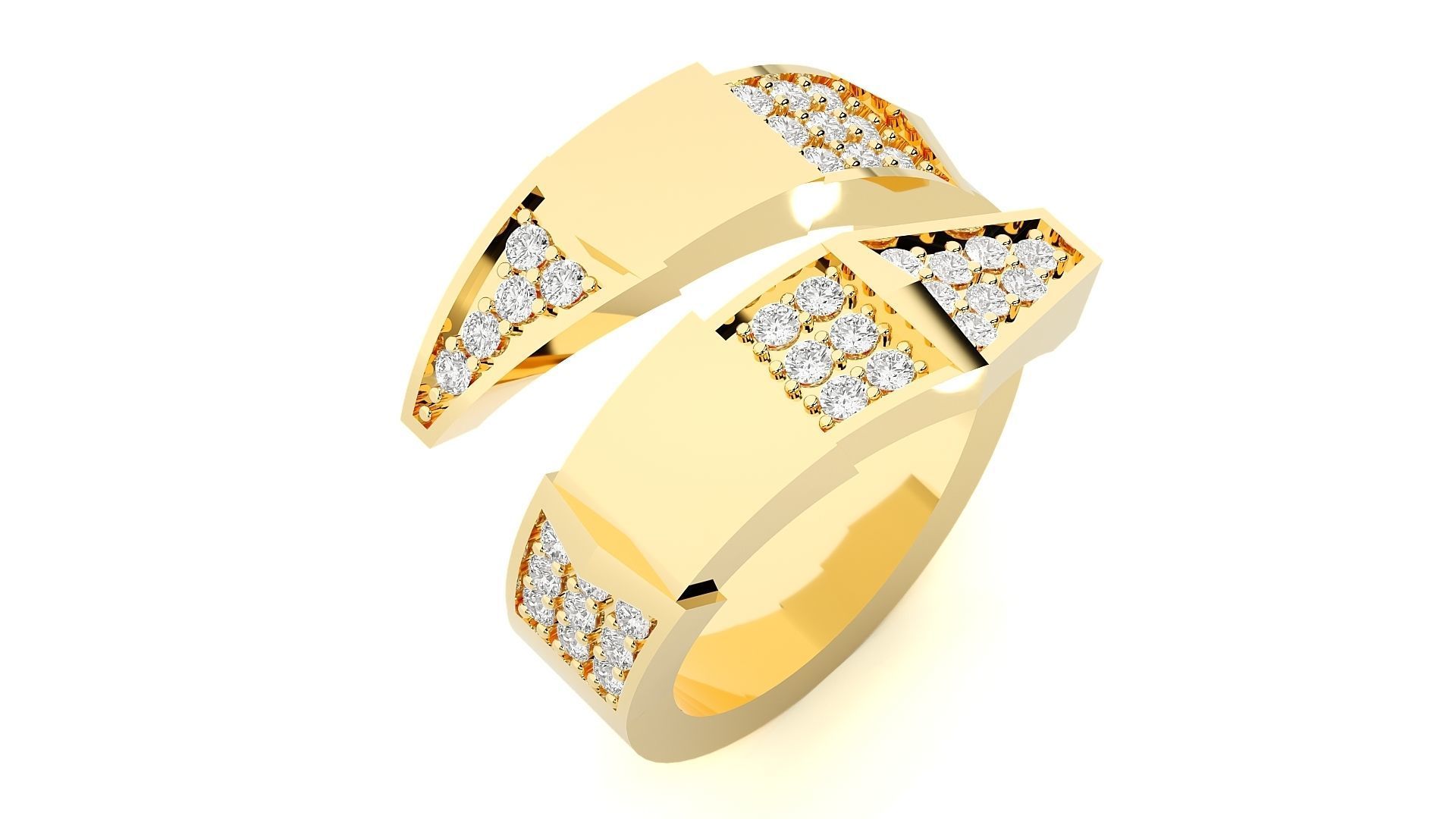 Snake Diamond Ring 3dm stl renders details 3D print model_8