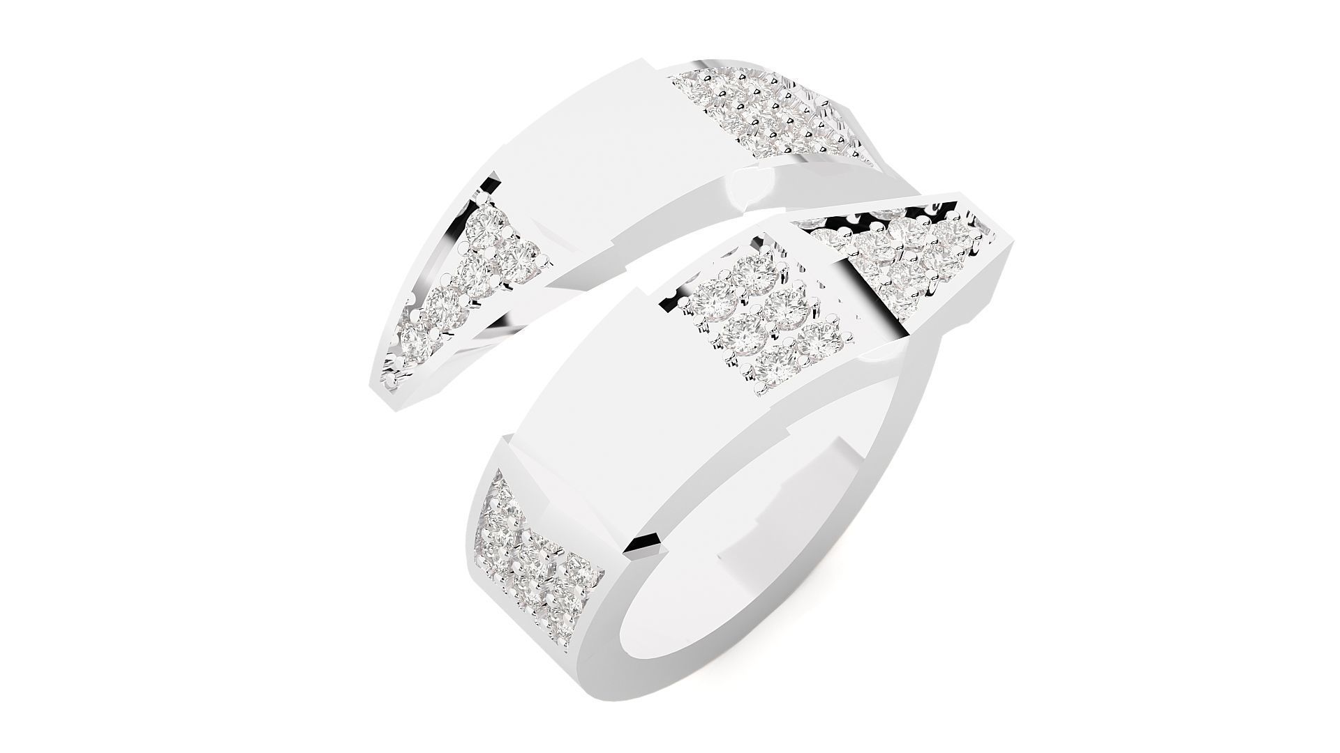 Snake Diamond Ring 3dm stl renders details 3D print model_5