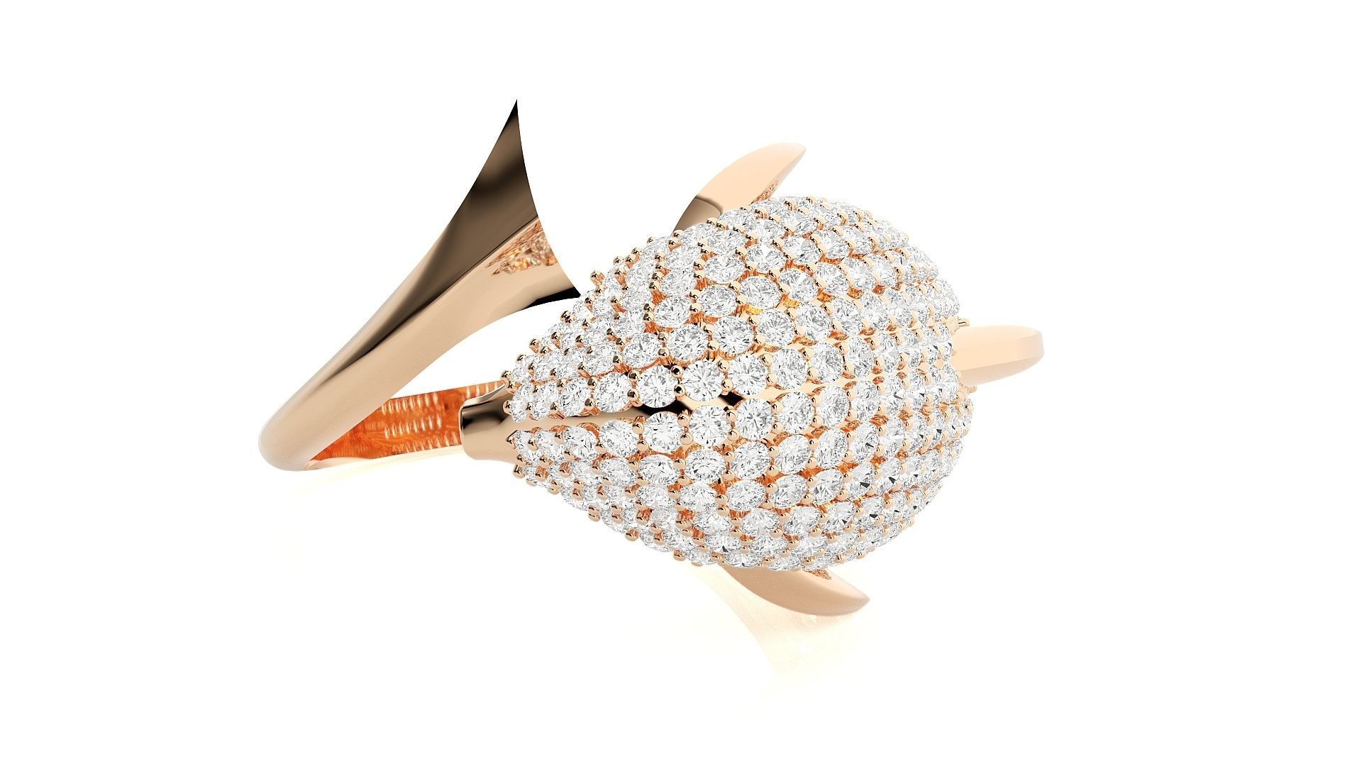 Dolphin Diamond Ring 3dm stl renders details  3D print model_2