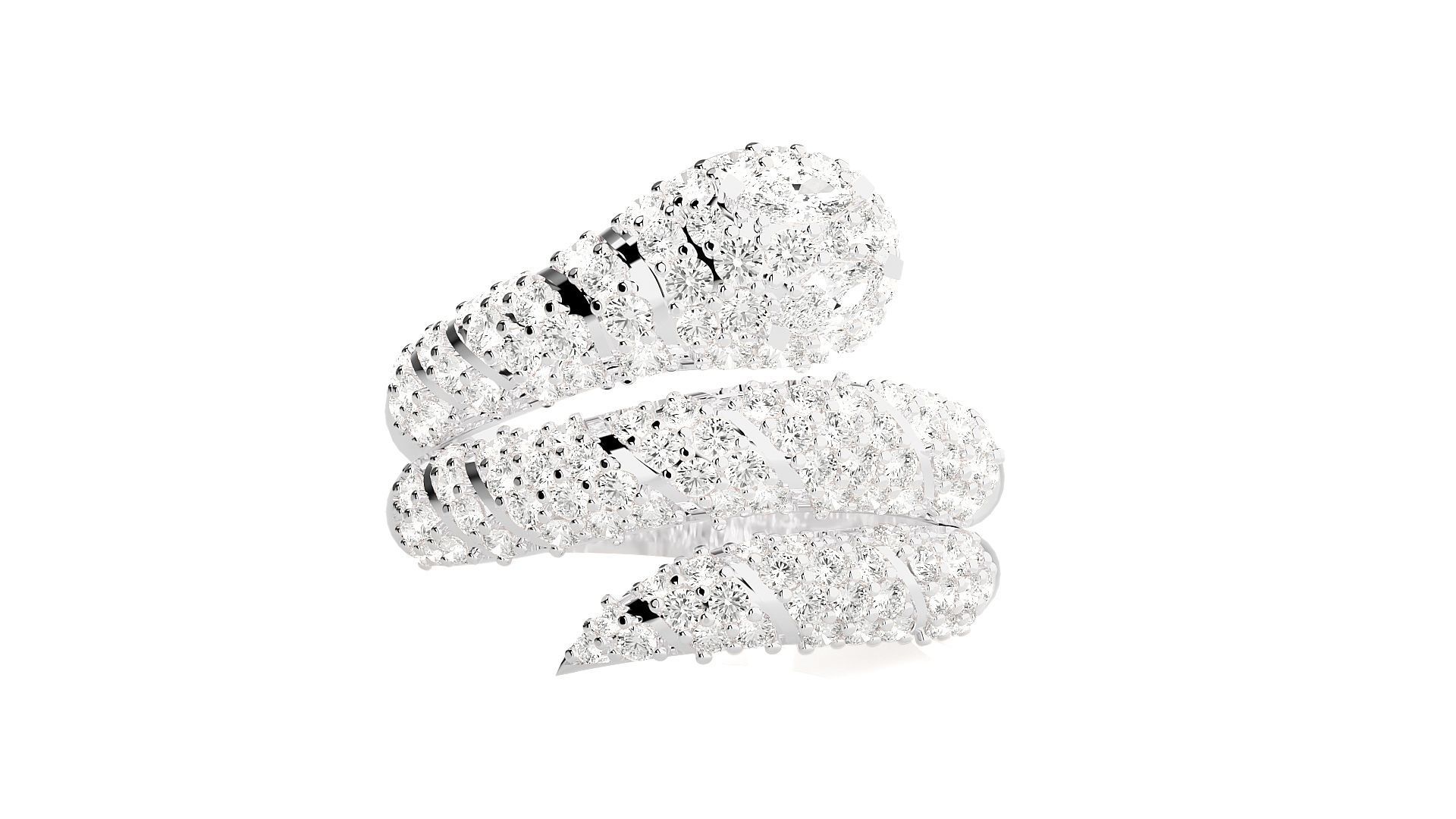 Snake Diamond Ring 3dm stl renders details 3D print model_3