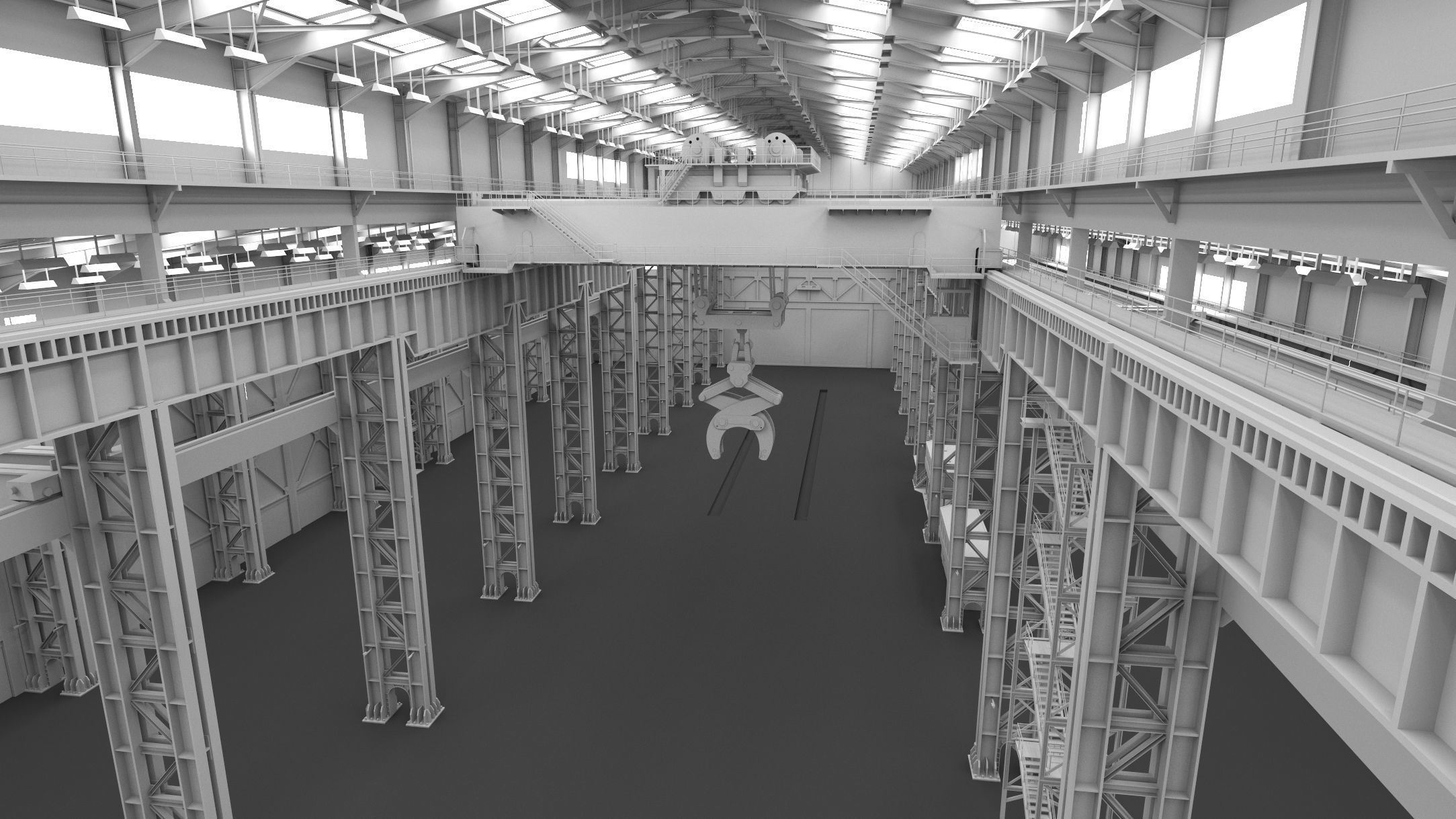 Large Factory Building- High detail 3d models Low-poly 3D model_3