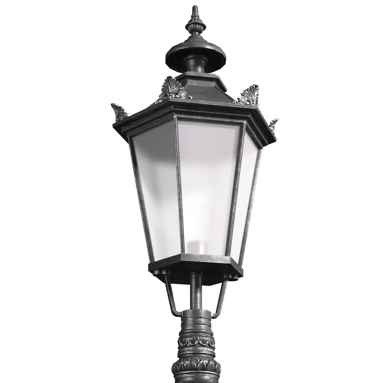 Classical Outdoor Garden Lamp Lantern 3D model_2
