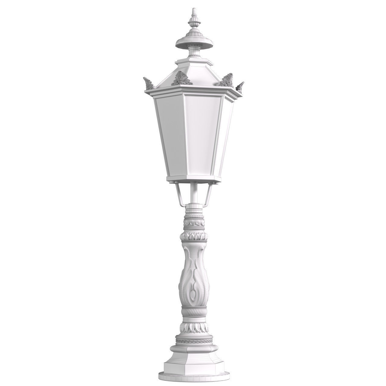 Classical Outdoor Garden Lamp Lantern 3D model_4