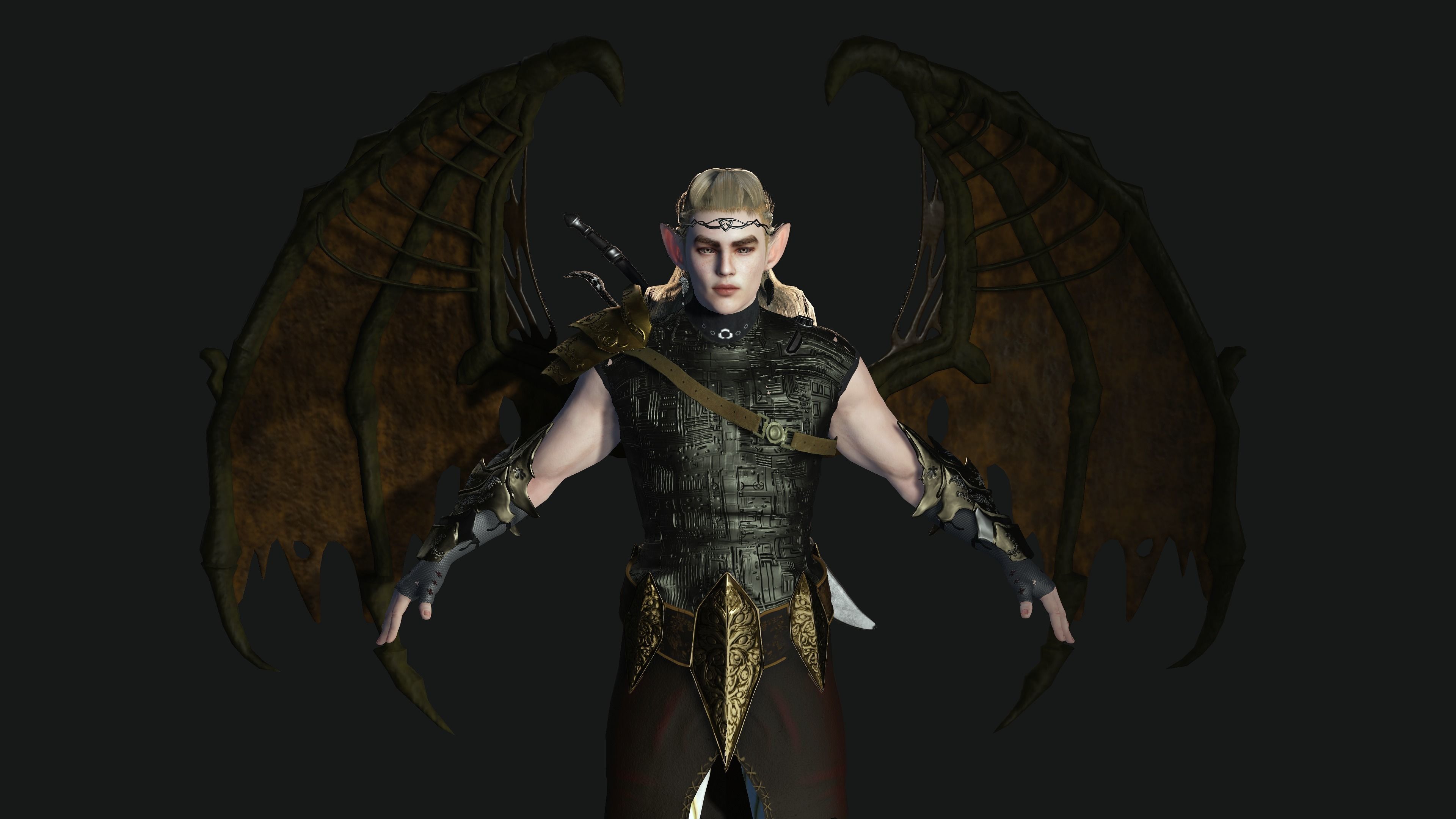 AAA 3D FANTASY MALE CHARACTER - THE WARRIOR ELF or KNIGHT ELF Low-poly 3D model_3