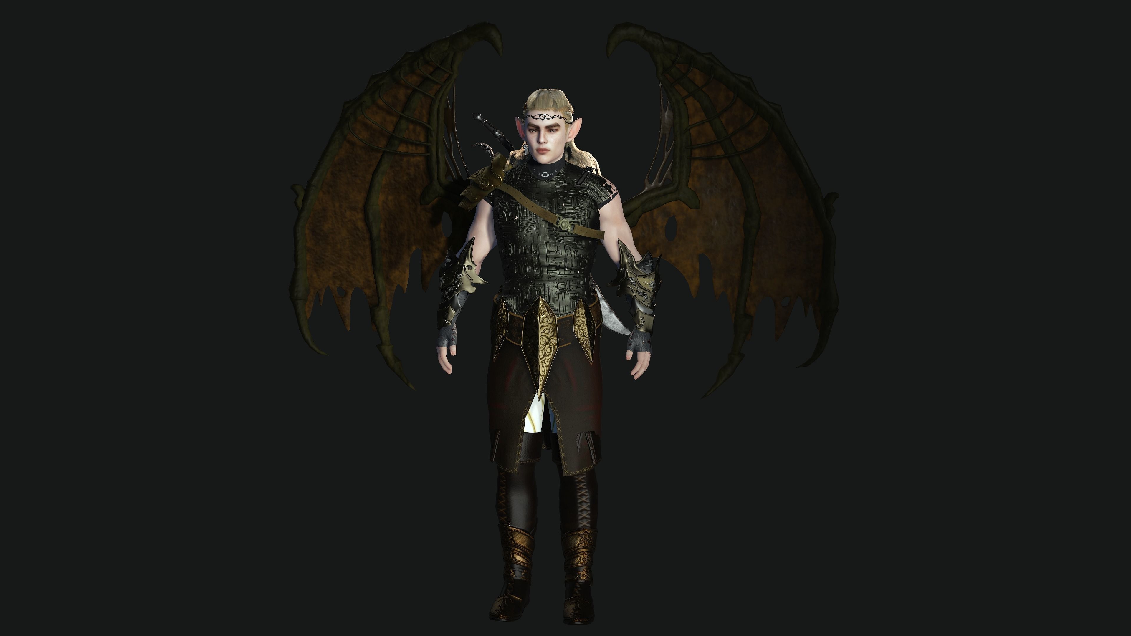 AAA 3D FANTASY MALE CHARACTER - THE WARRIOR ELF or KNIGHT ELF Low-poly 3D model_11