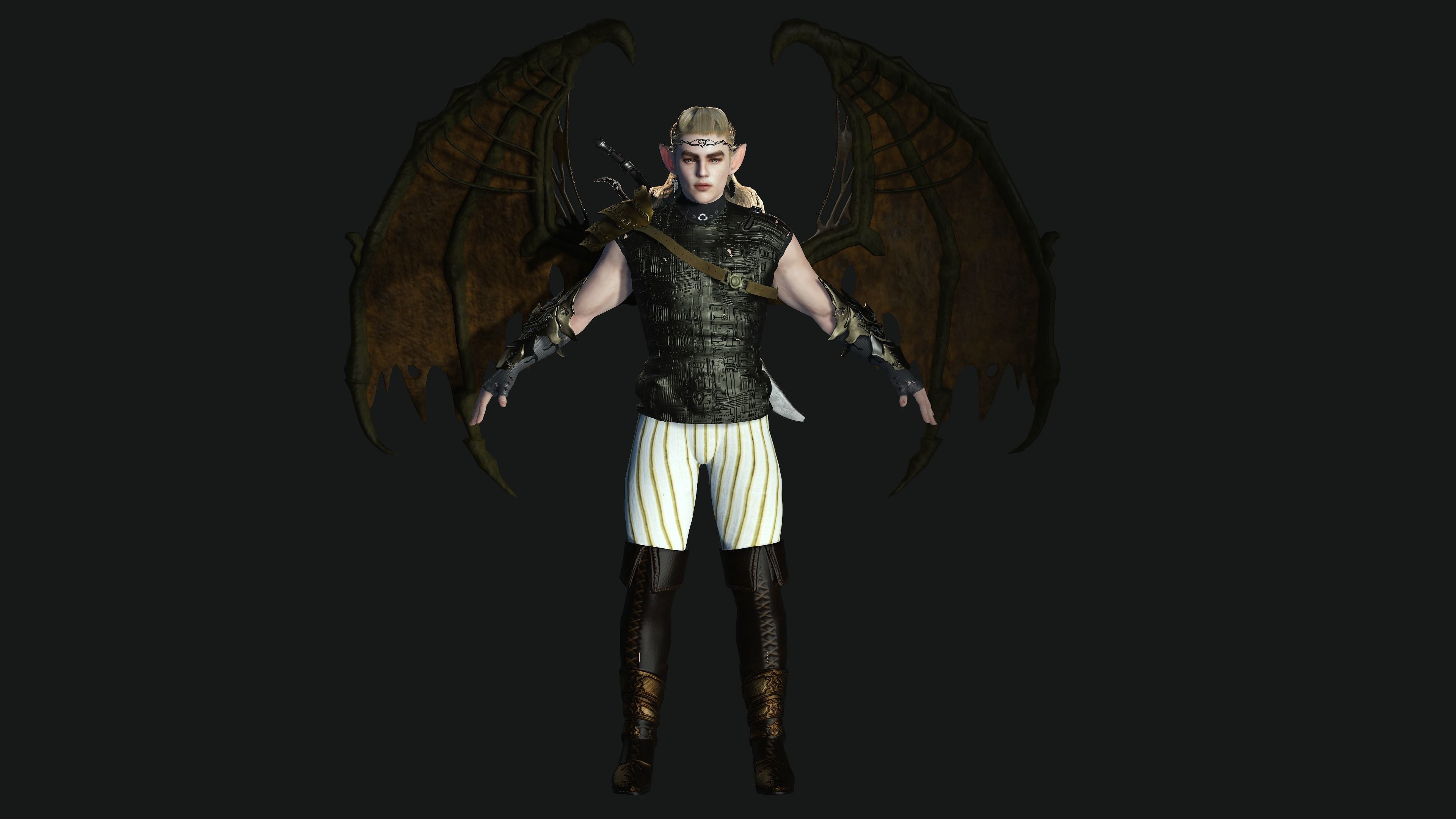 AAA 3D FANTASY MALE CHARACTER - THE WARRIOR ELF or KNIGHT ELF Low-poly 3D model_5