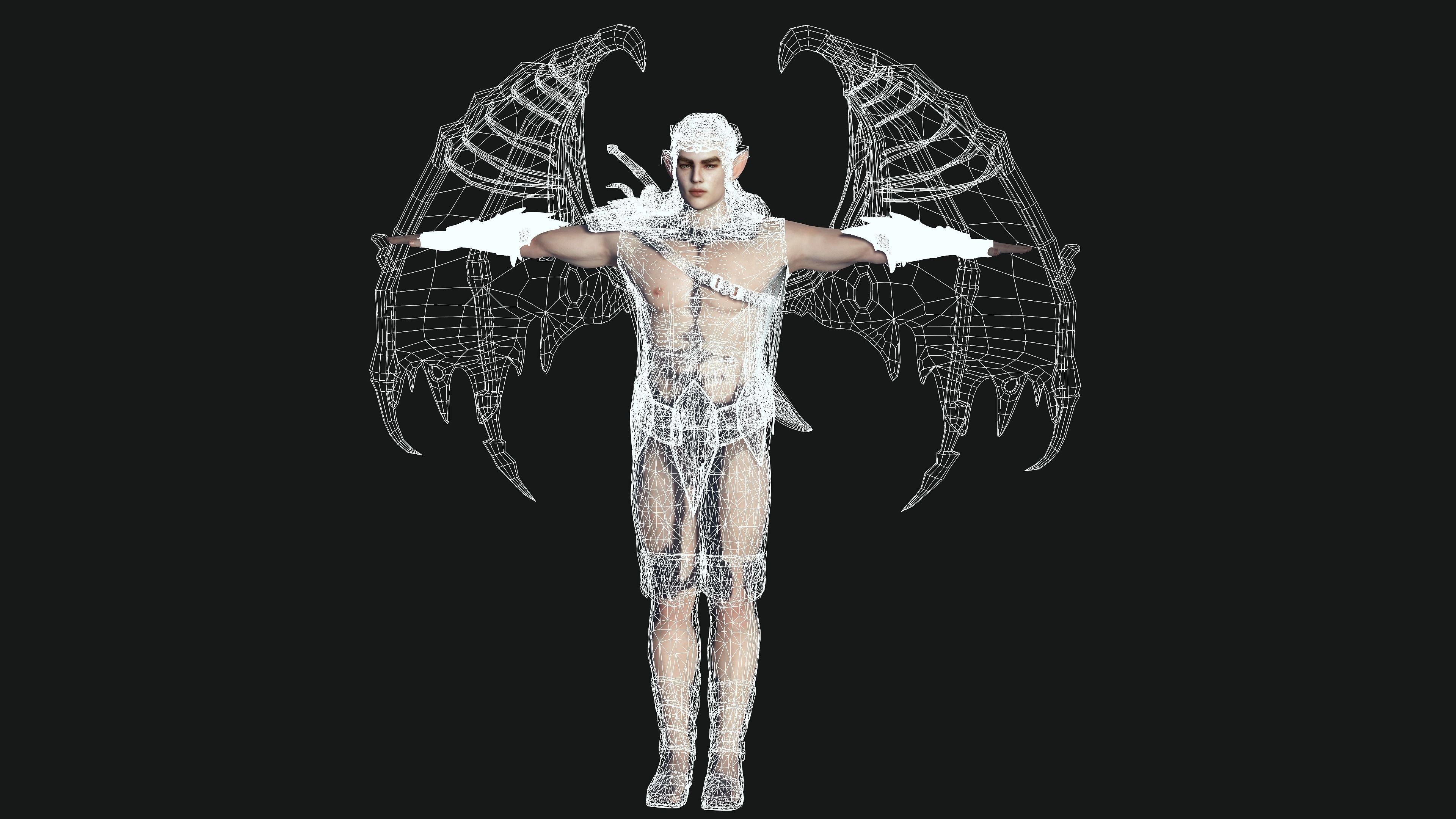 AAA 3D FANTASY MALE CHARACTER - THE WARRIOR ELF or KNIGHT ELF Low-poly 3D model_13