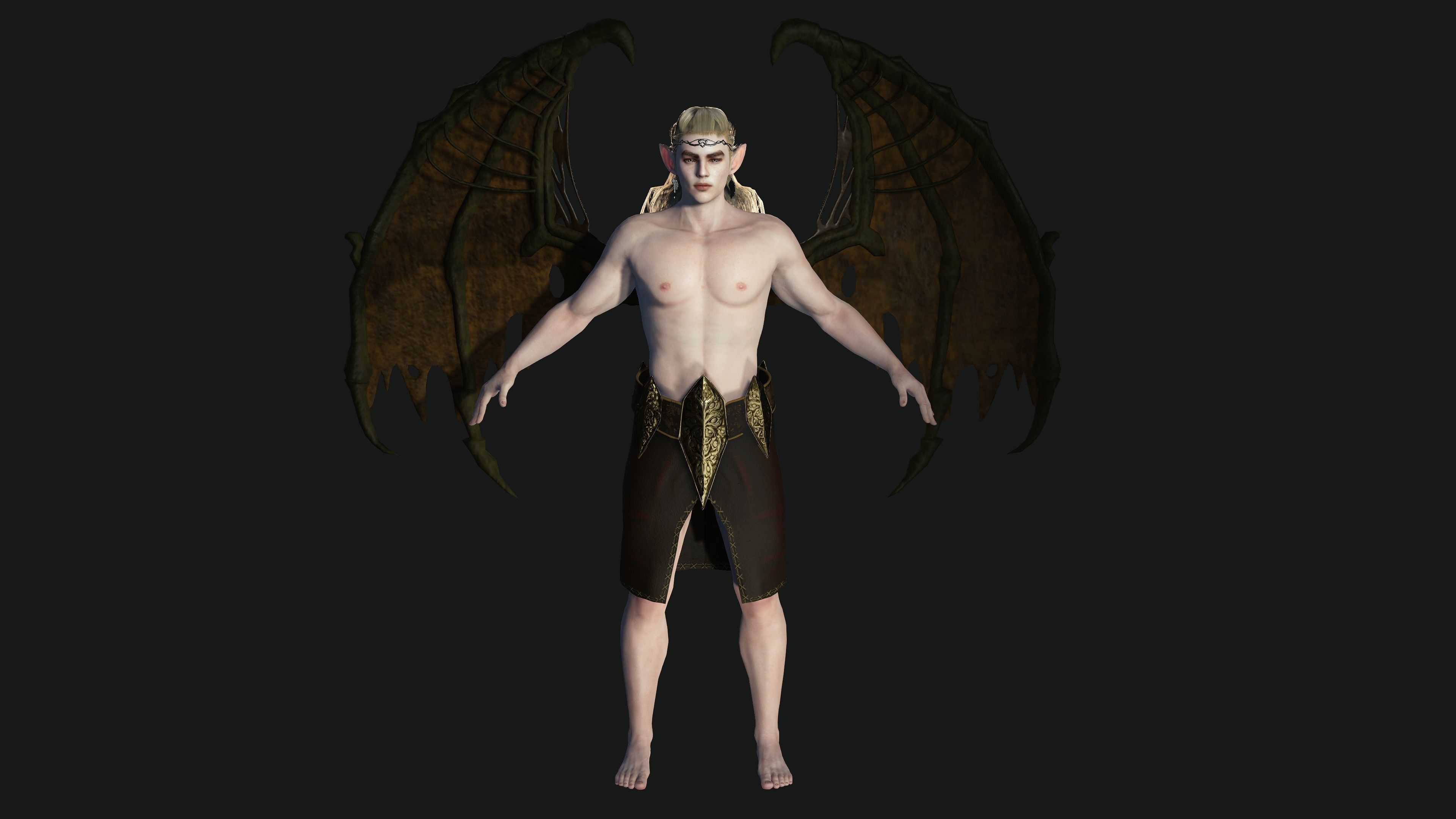 AAA 3D FANTASY MALE CHARACTER - THE WARRIOR ELF or KNIGHT ELF Low-poly 3D model_8