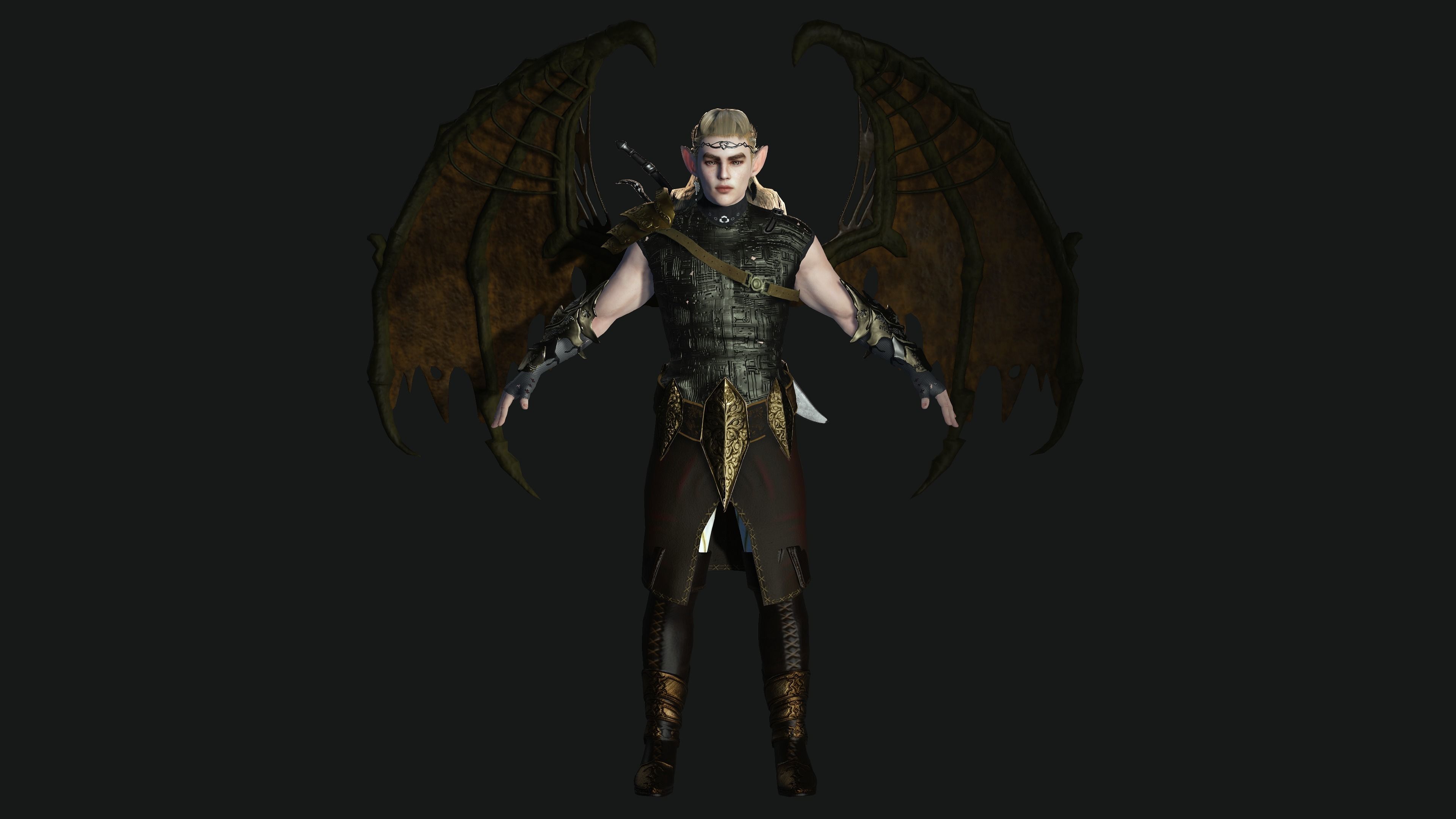 AAA 3D FANTASY MALE CHARACTER - THE WARRIOR ELF or KNIGHT ELF Low-poly 3D model_1