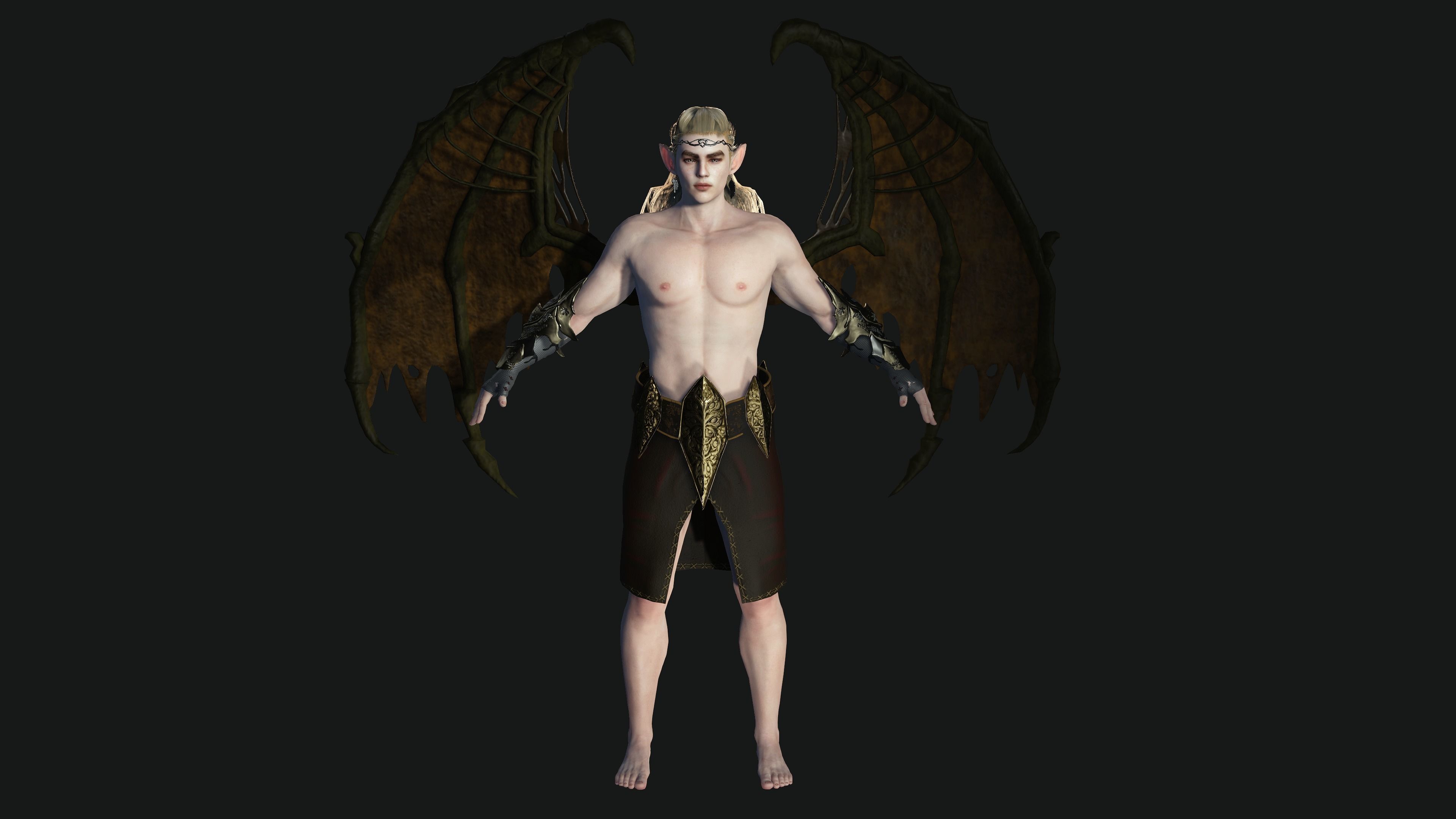 AAA 3D FANTASY MALE CHARACTER - THE WARRIOR ELF or KNIGHT ELF Low-poly 3D model_7