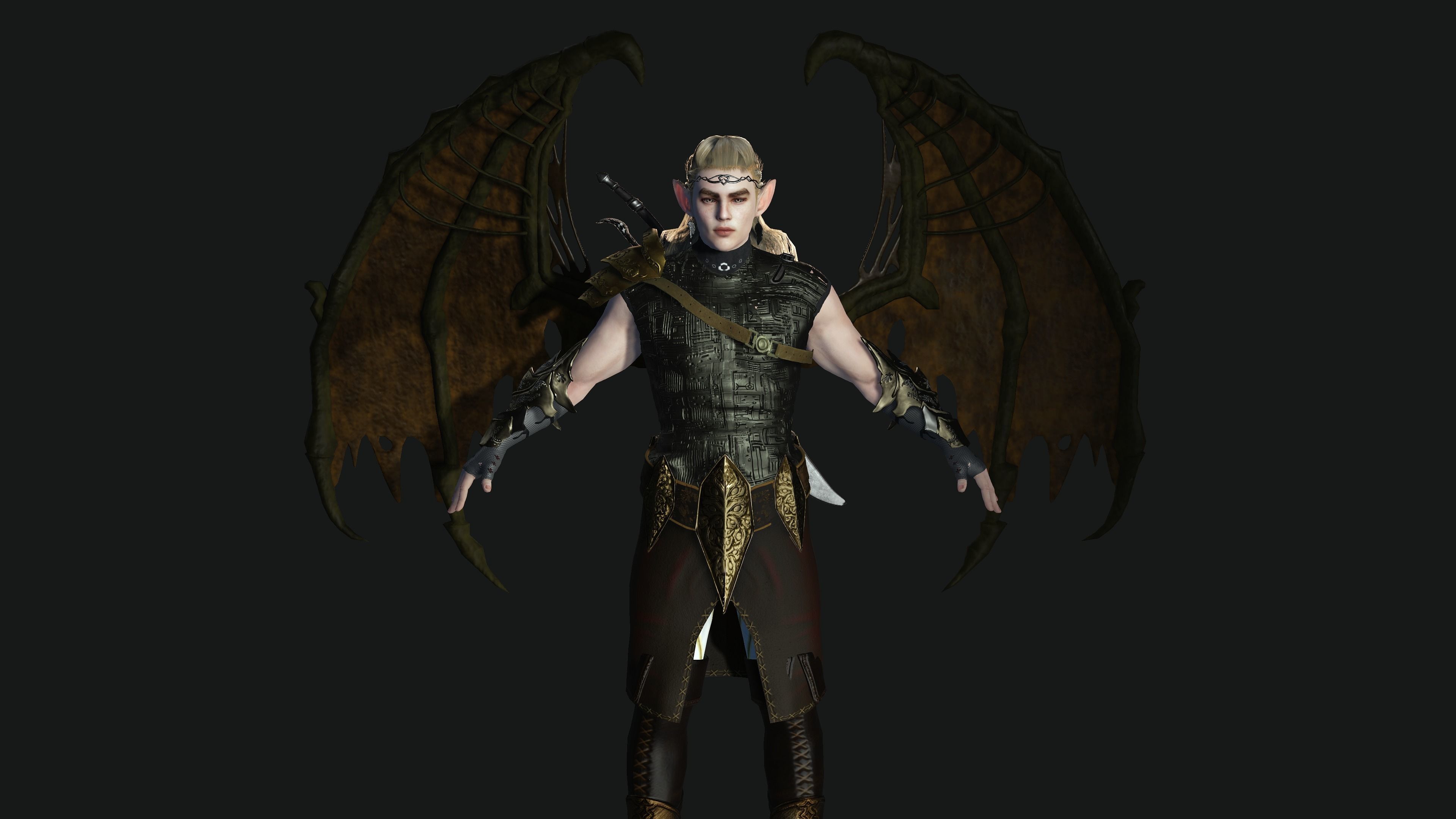 AAA 3D FANTASY MALE CHARACTER - THE WARRIOR ELF or KNIGHT ELF Low-poly 3D model_2