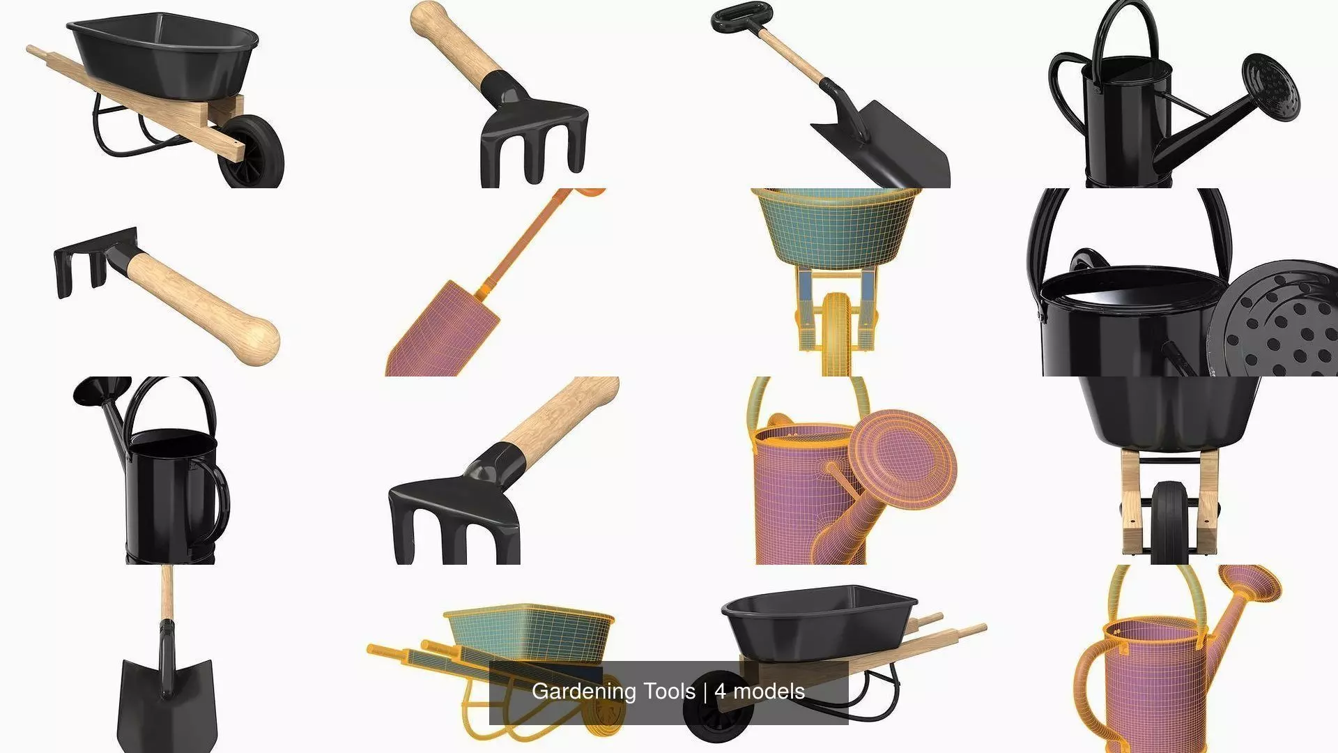 Gardening Tools 3D Model Collection_1