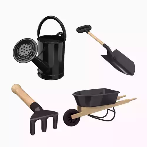Gardening Tools 3D Model Collection