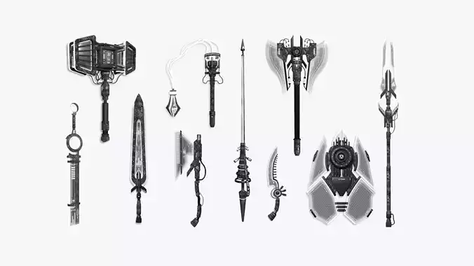 10 SciFi Weaponry I Collection - Sci Fi Weapon Design 