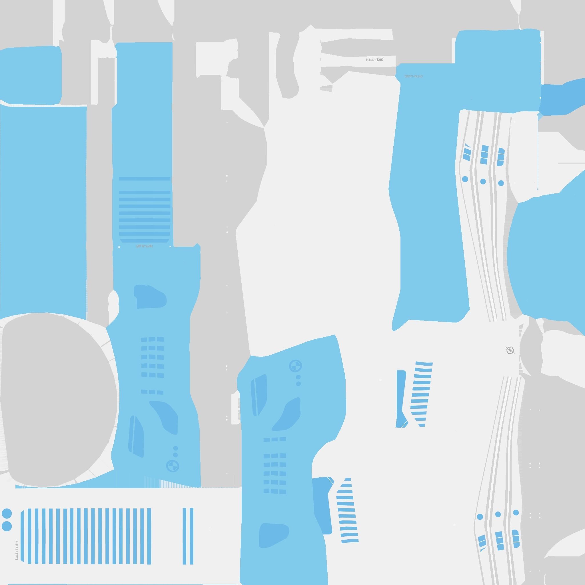 SciFi Building A01 White Blue - Sci Fi Exterior Design Low-poly 3D model_23