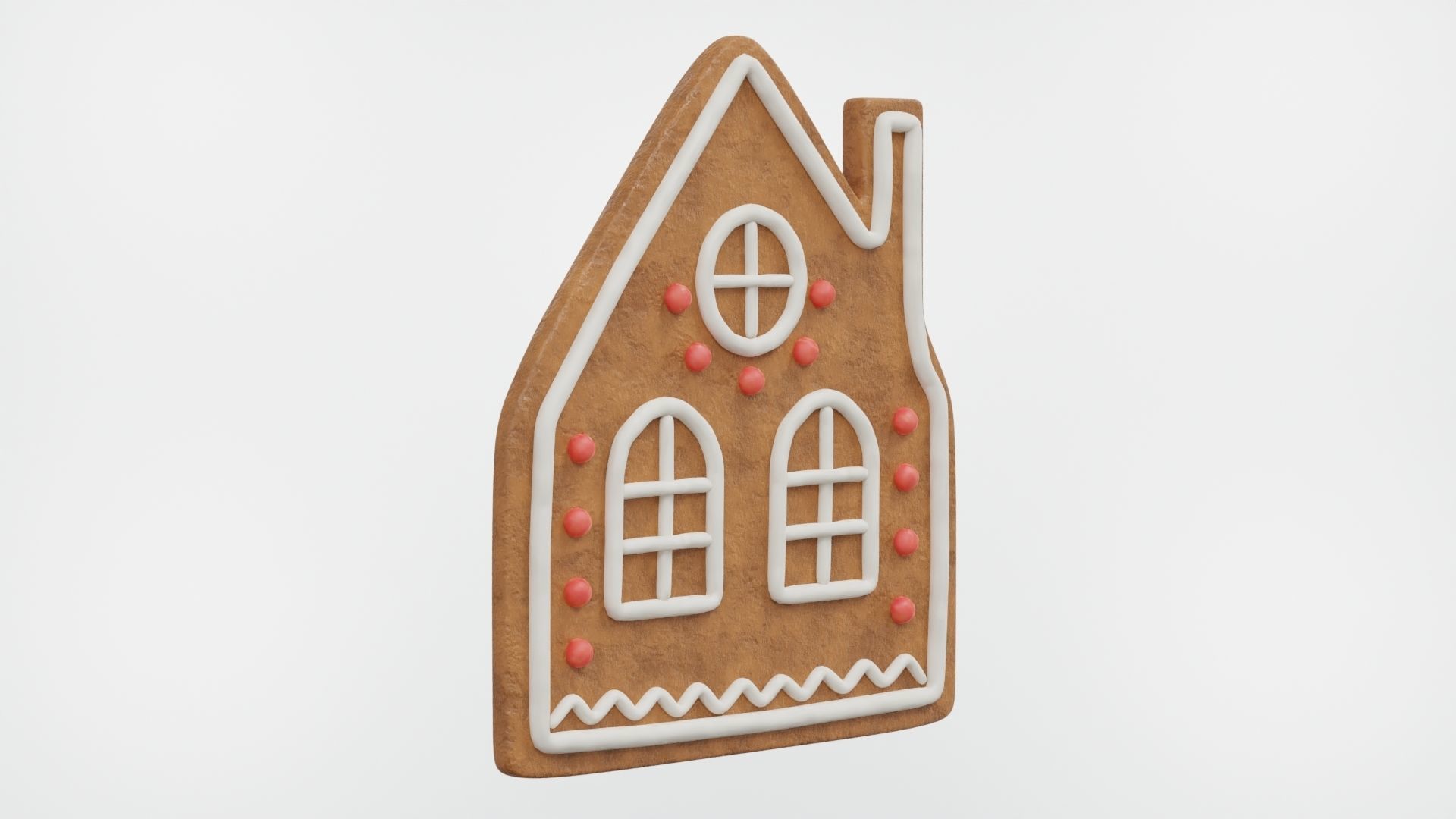 Gingerbread Christmas Cookie 09 3D model_1