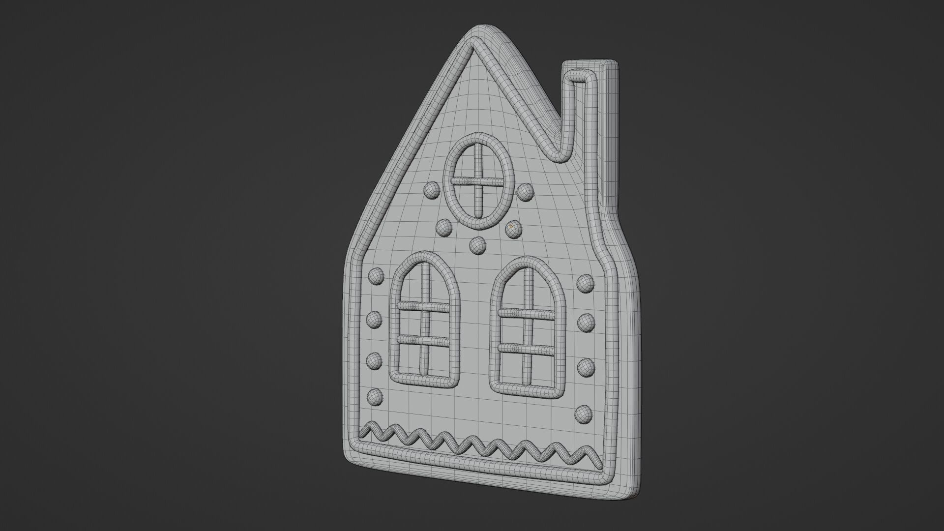 Gingerbread Christmas Cookie 09 3D model_10