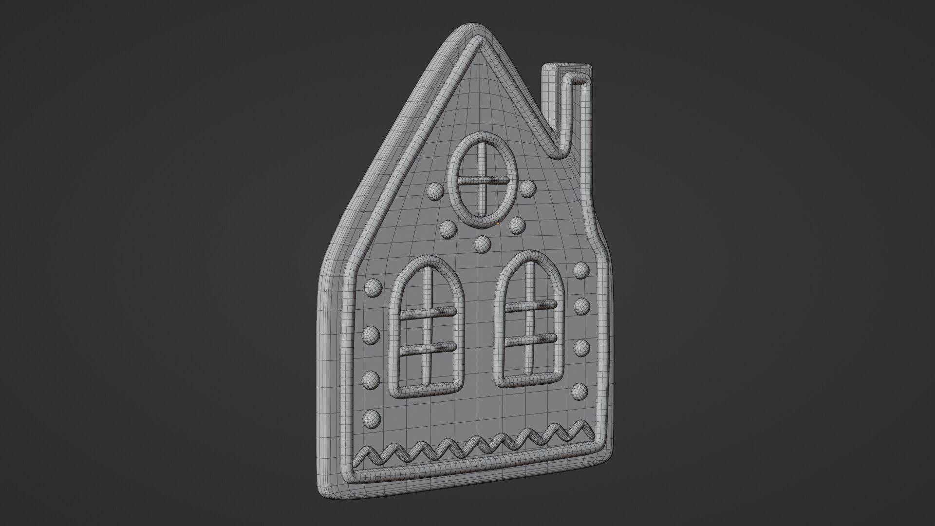 Gingerbread Christmas Cookie 09 3D model_9