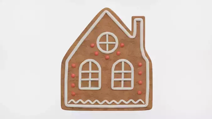 Gingerbread Christmas Cookie 09 3D model